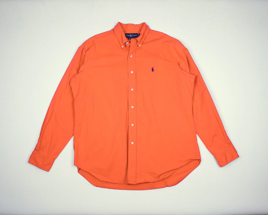 Ralph Lauren Orange Button-up Shirt L Cotton