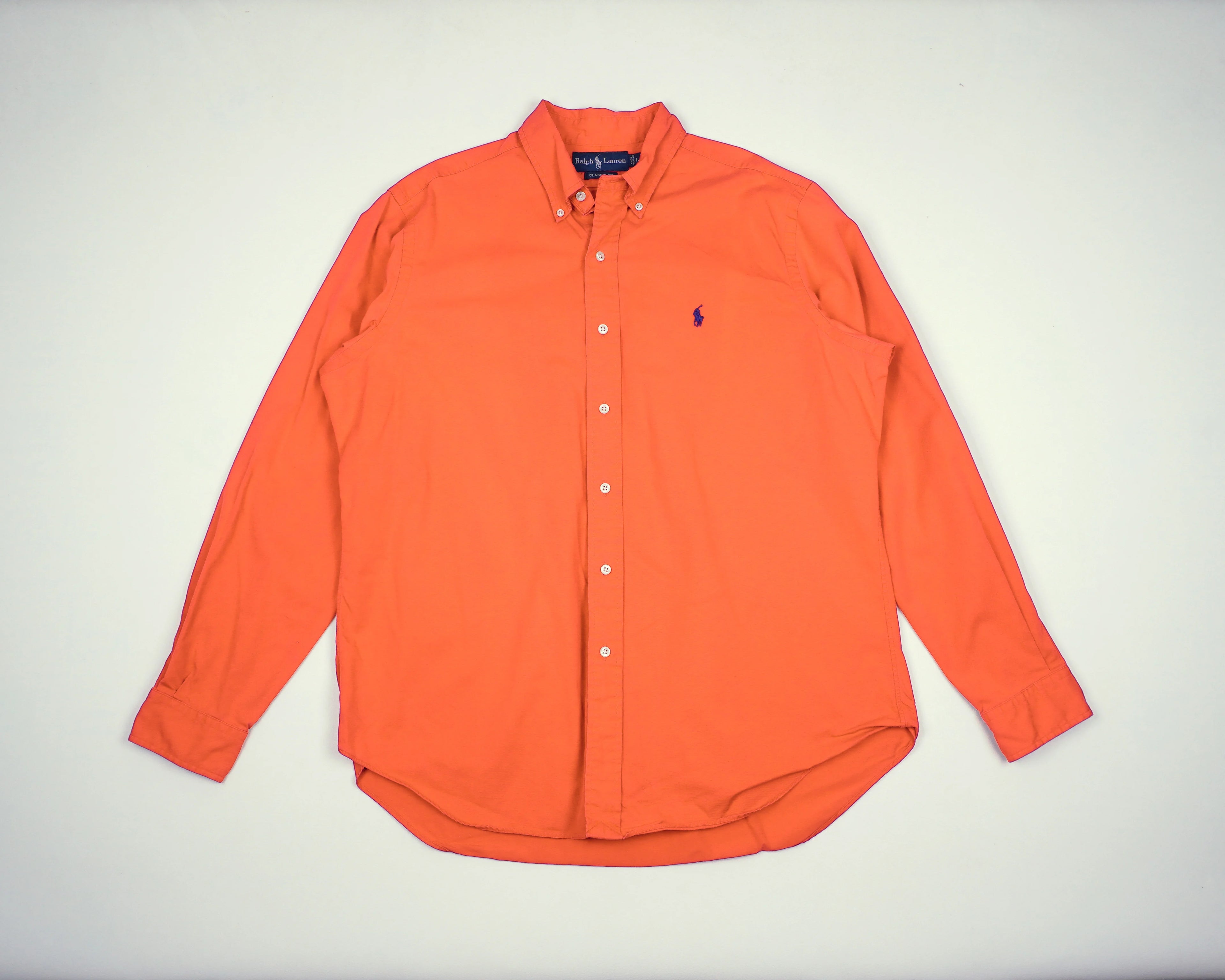 Ralph Lauren Orange Button-up Shirt L Cotton