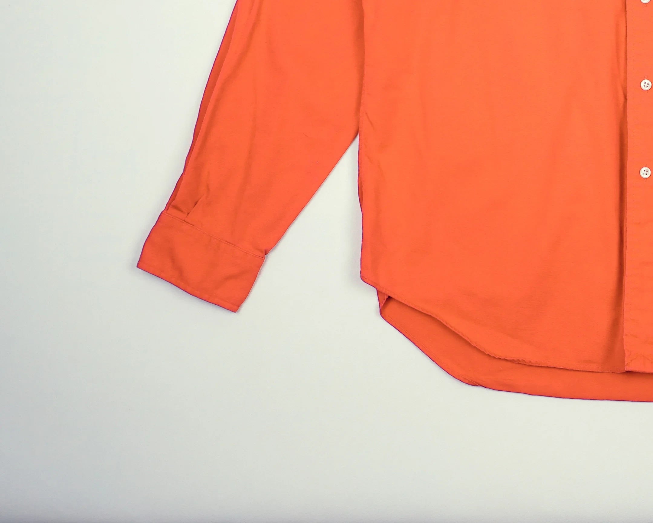 Ralph Lauren Orange Button-up Shirt L Cotton