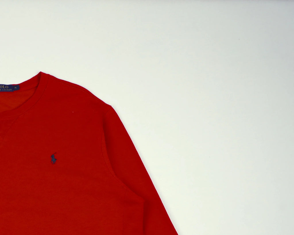 Ralph Lauren Red Sweatshirt Cotton