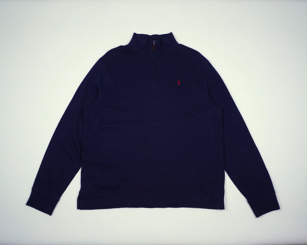 Ralph Lauren Navy Quarter-zip Cotton