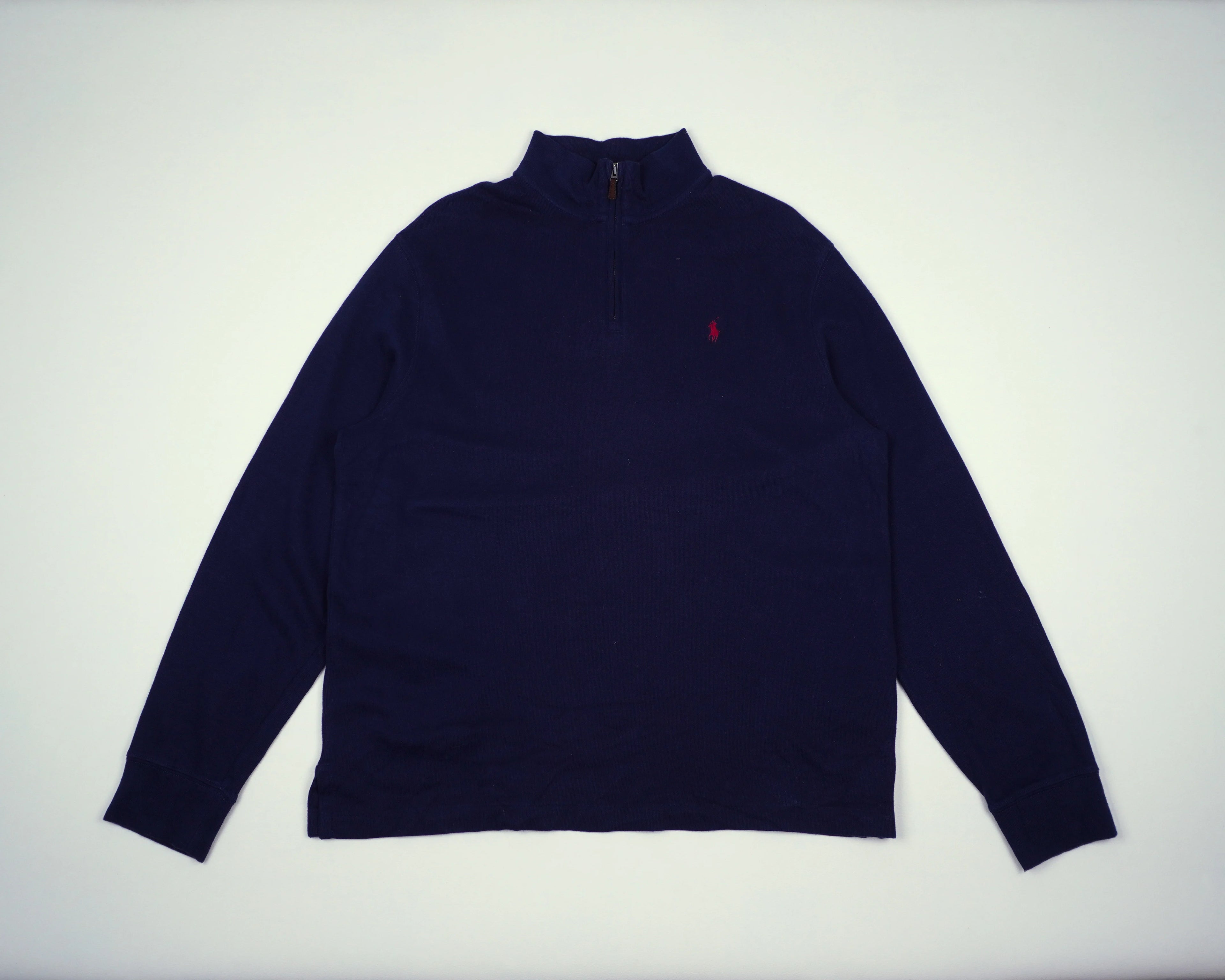 Ralph Lauren Navy Quarter-zip Cotton