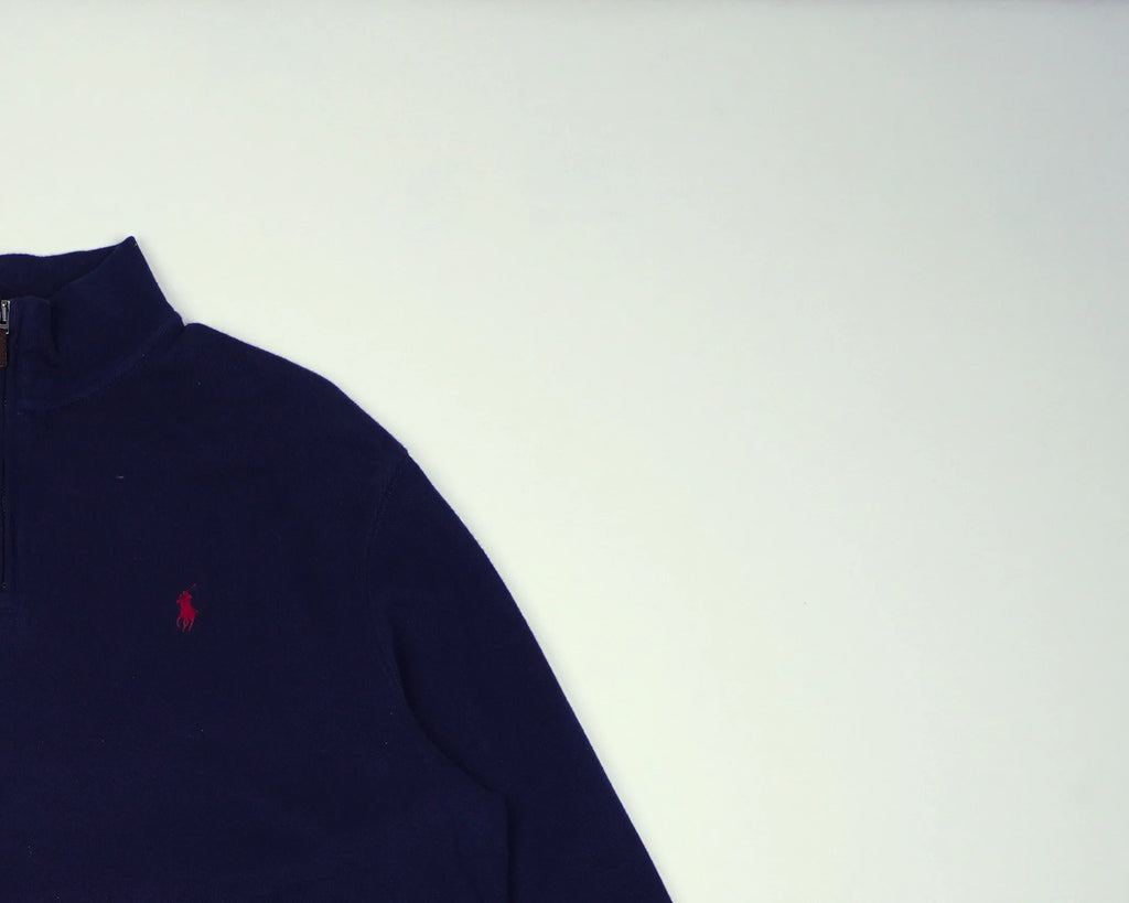 Ralph Lauren Navy Quarter-zip Cotton