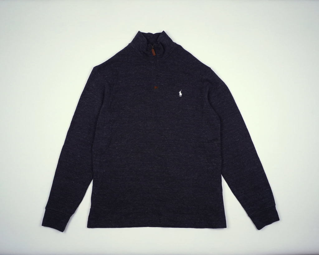 Ralph Lauren Navy Quarter-zip Cotton