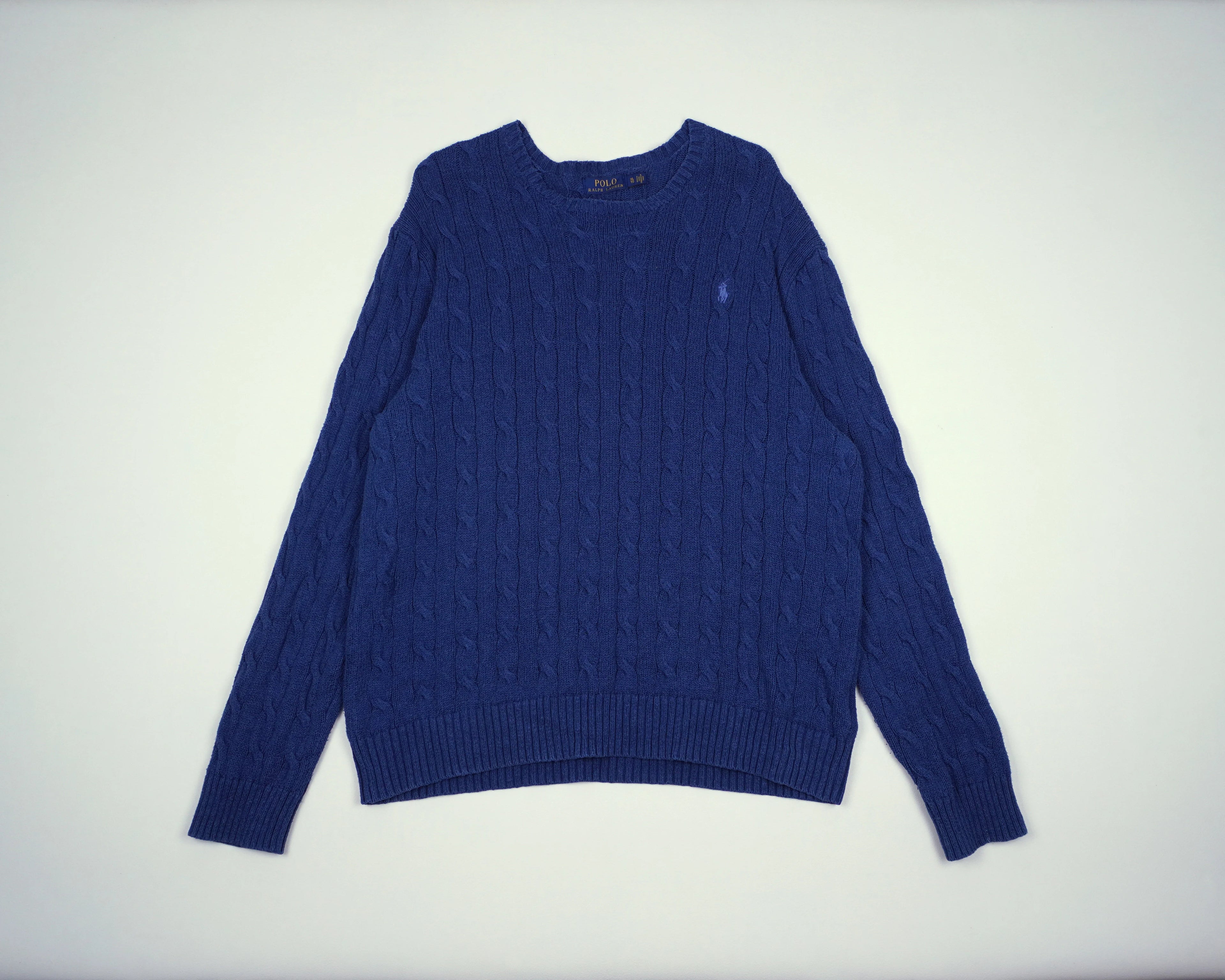 Ralph Lauren Blue Cable Knit Cotton