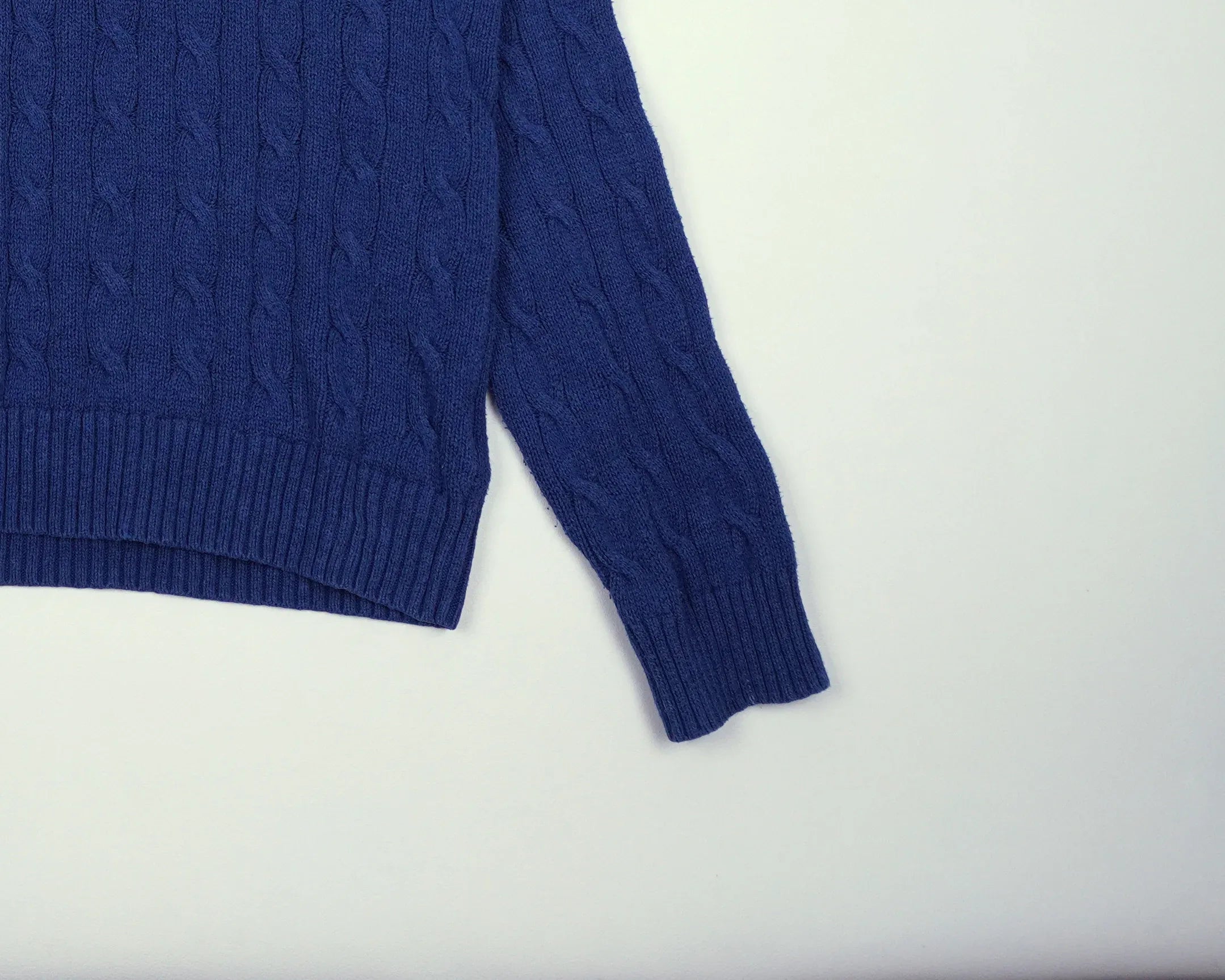 Ralph Lauren Blue Cable Knit Cotton