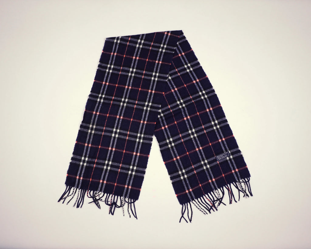 Burberry Navy Scarf Wool