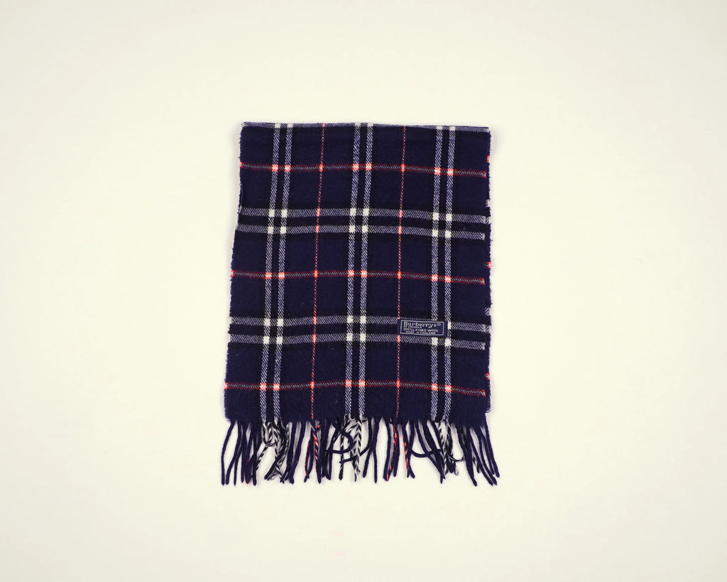 Burberry Navy Scarf Wool