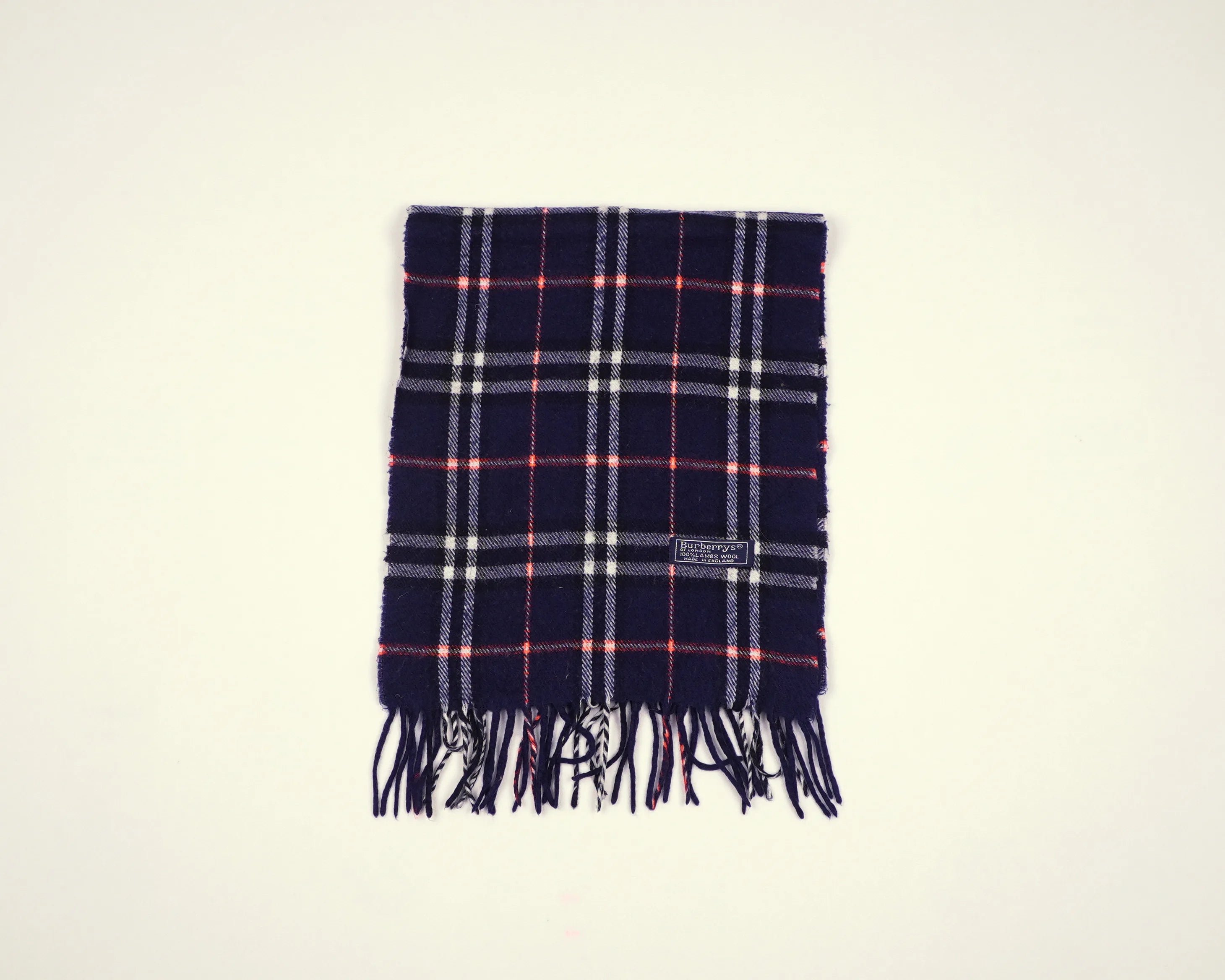 Burberry Navy Scarf Wool