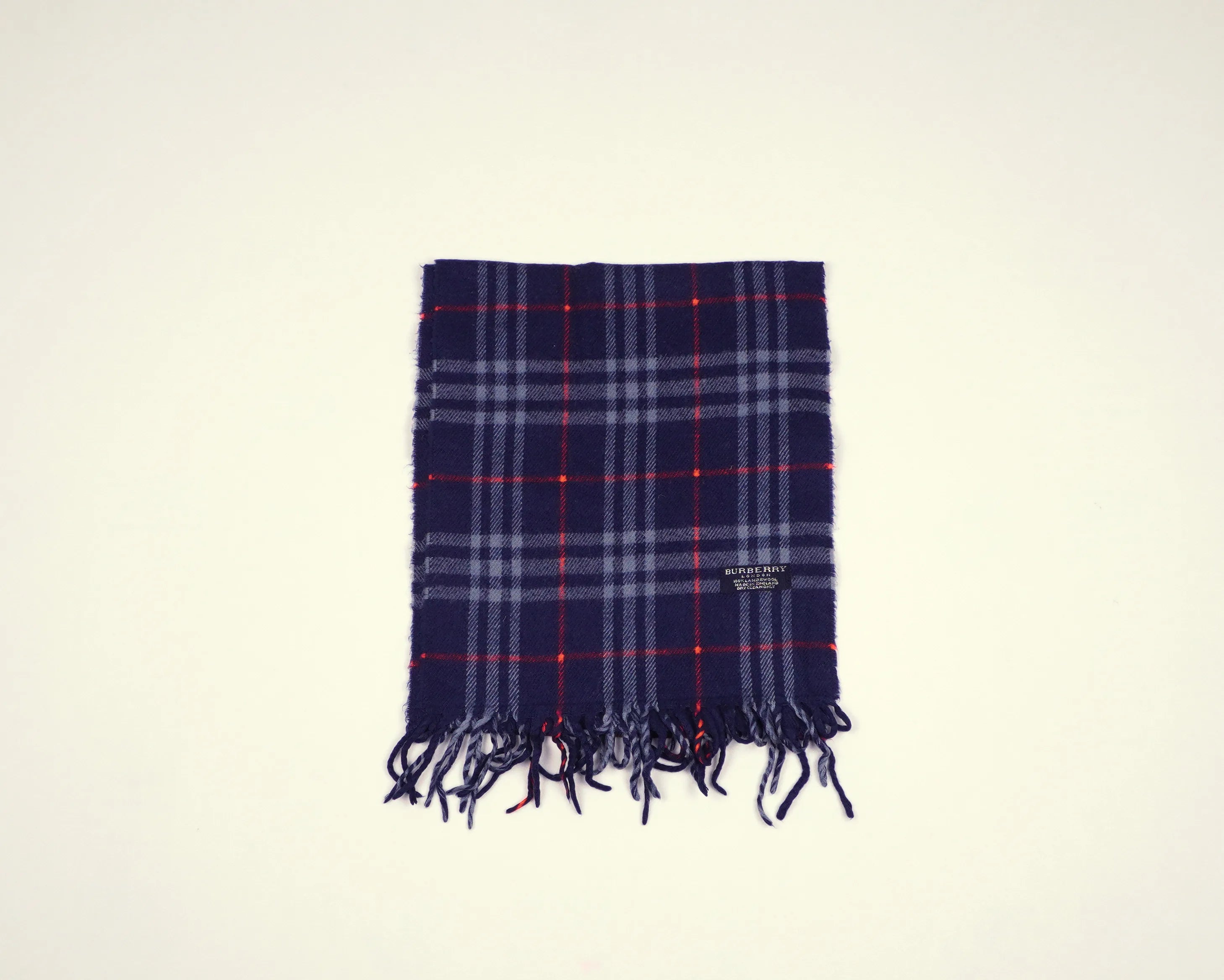 Burberry Navy Scarf Wool