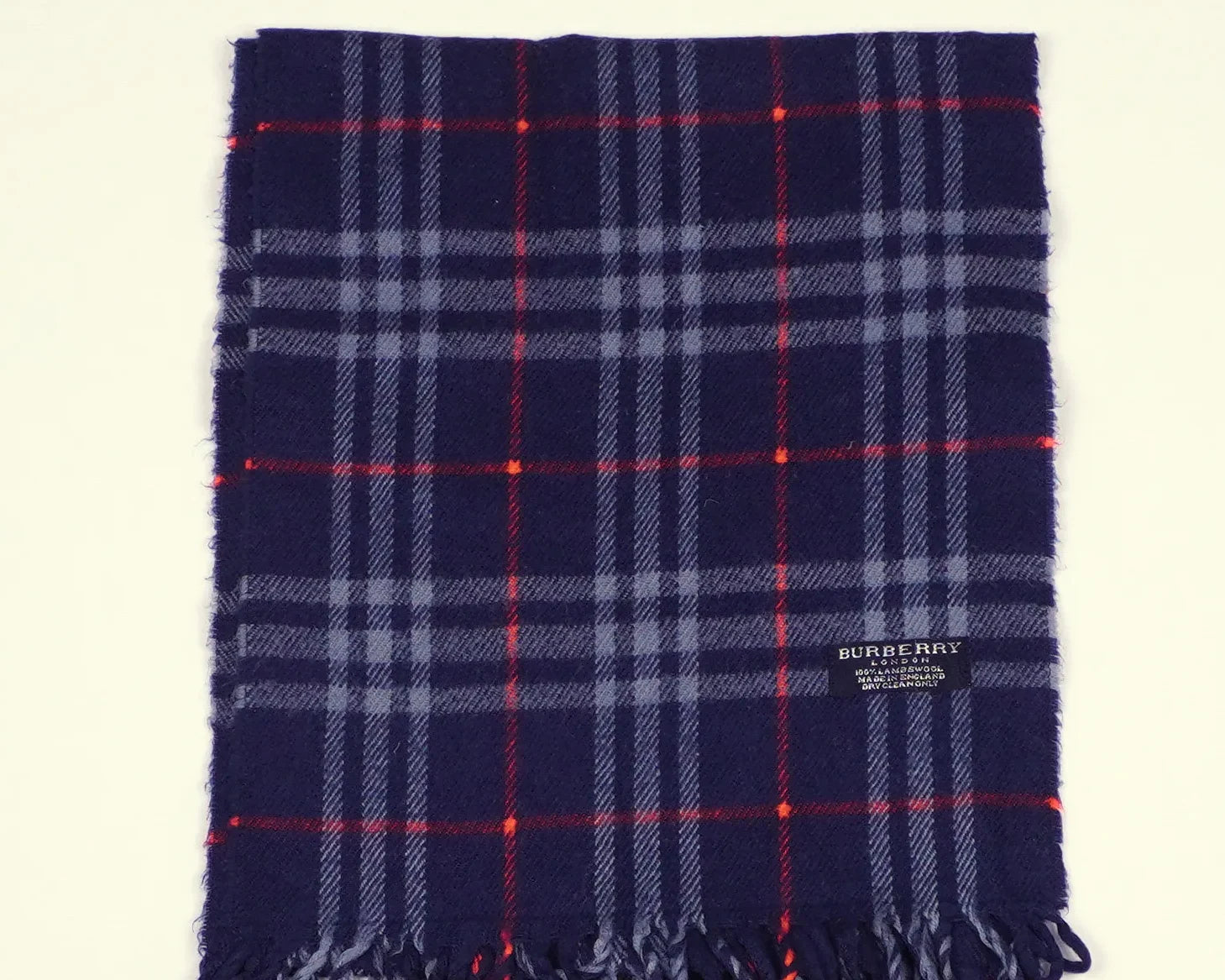 Burberry Navy Scarf Wool