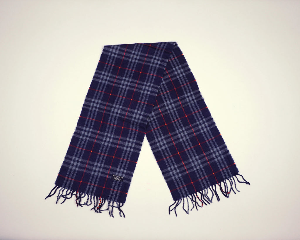 Burberry Navy Scarf Wool
