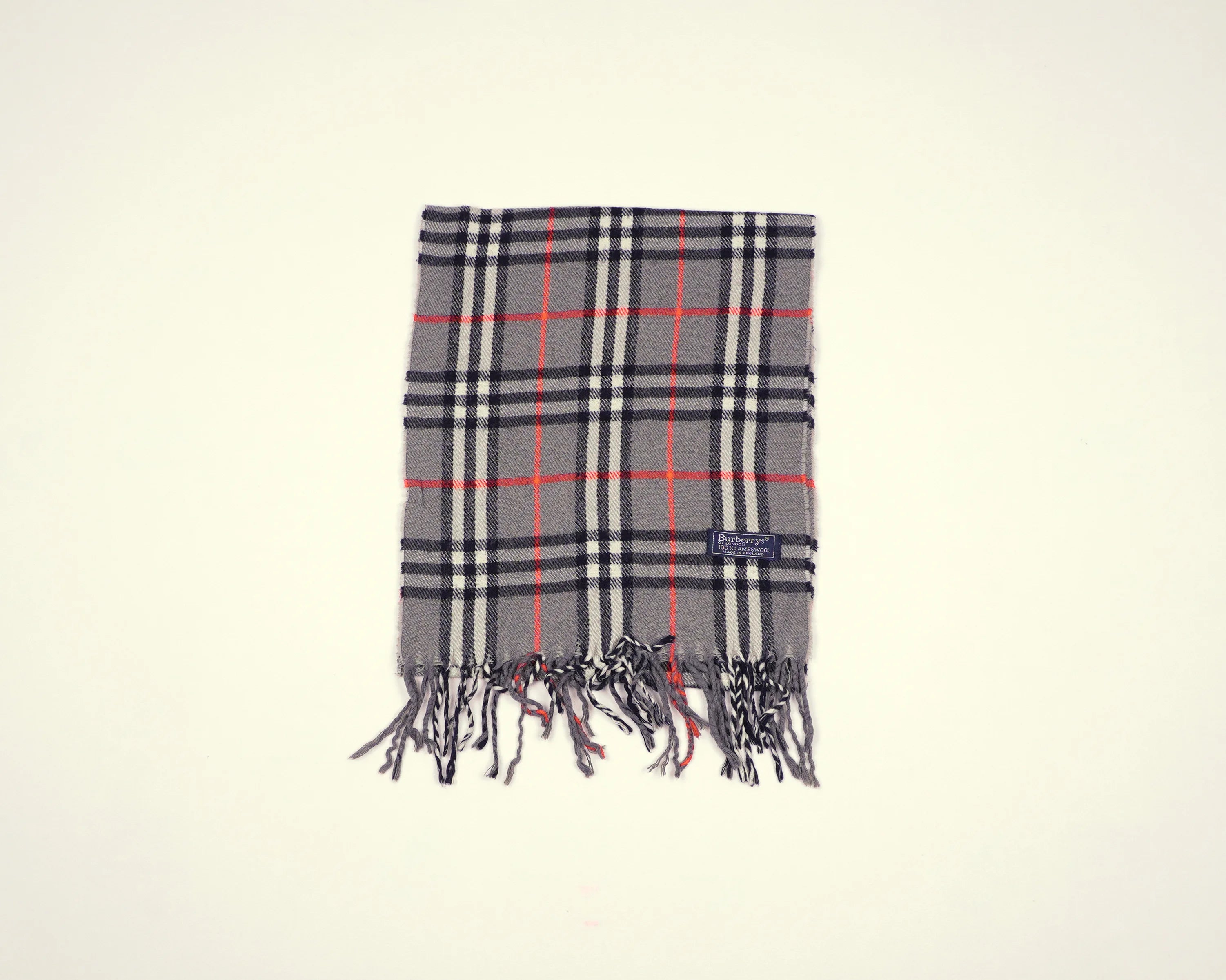 Burberry Grey Scarf Wool