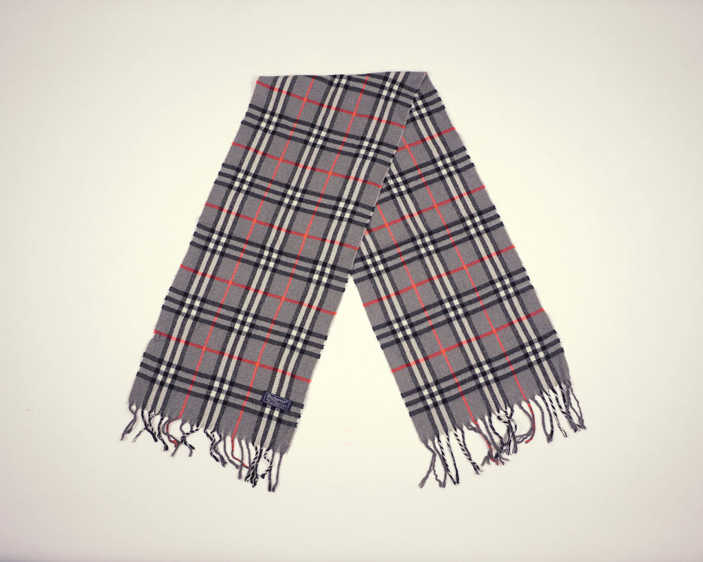 Burberry Grey Scarf Wool
