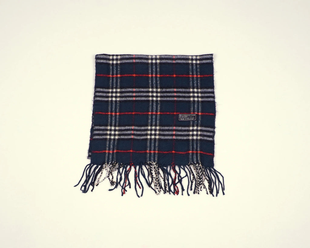 Burberry Navy Scarf Wool