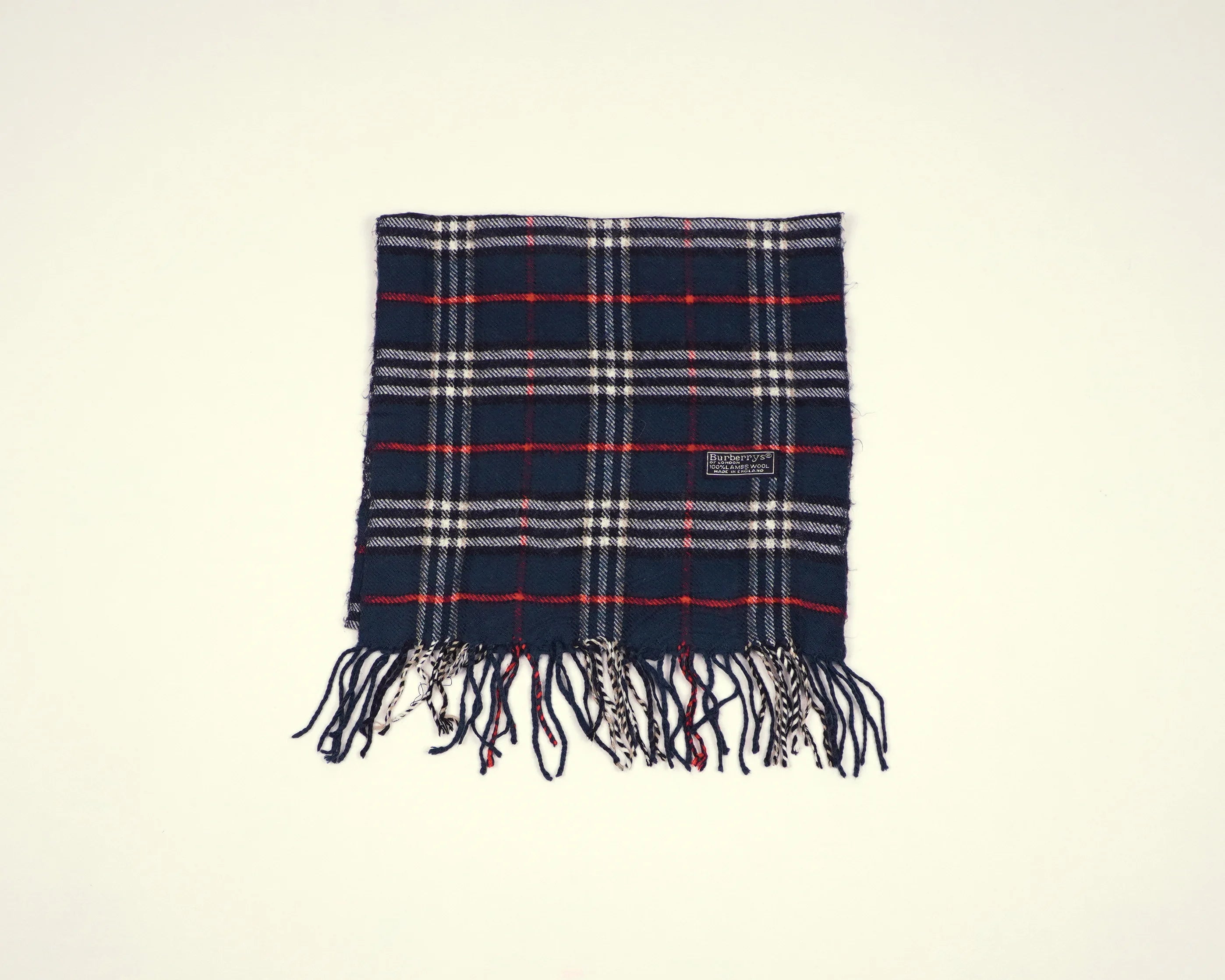 Burberry Navy Scarf Wool