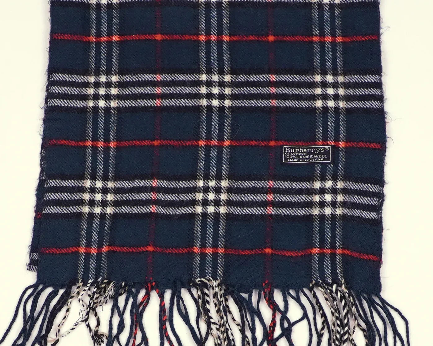 Burberry Navy Scarf Wool