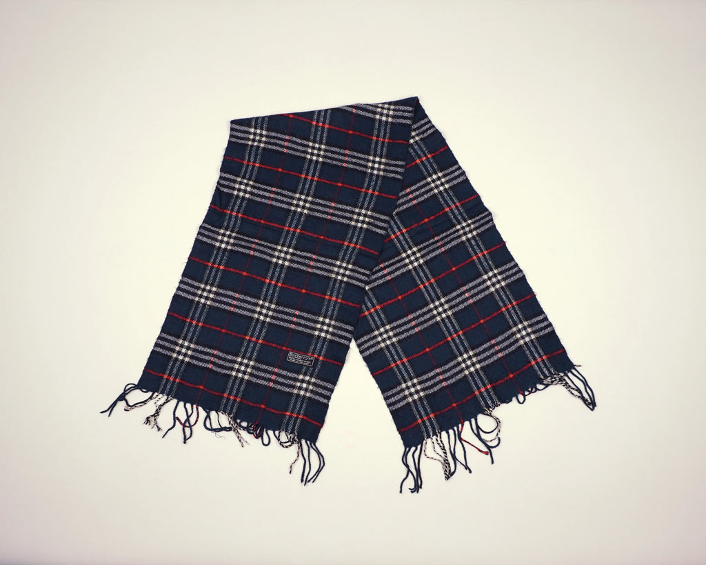 Burberry Navy Scarf Wool