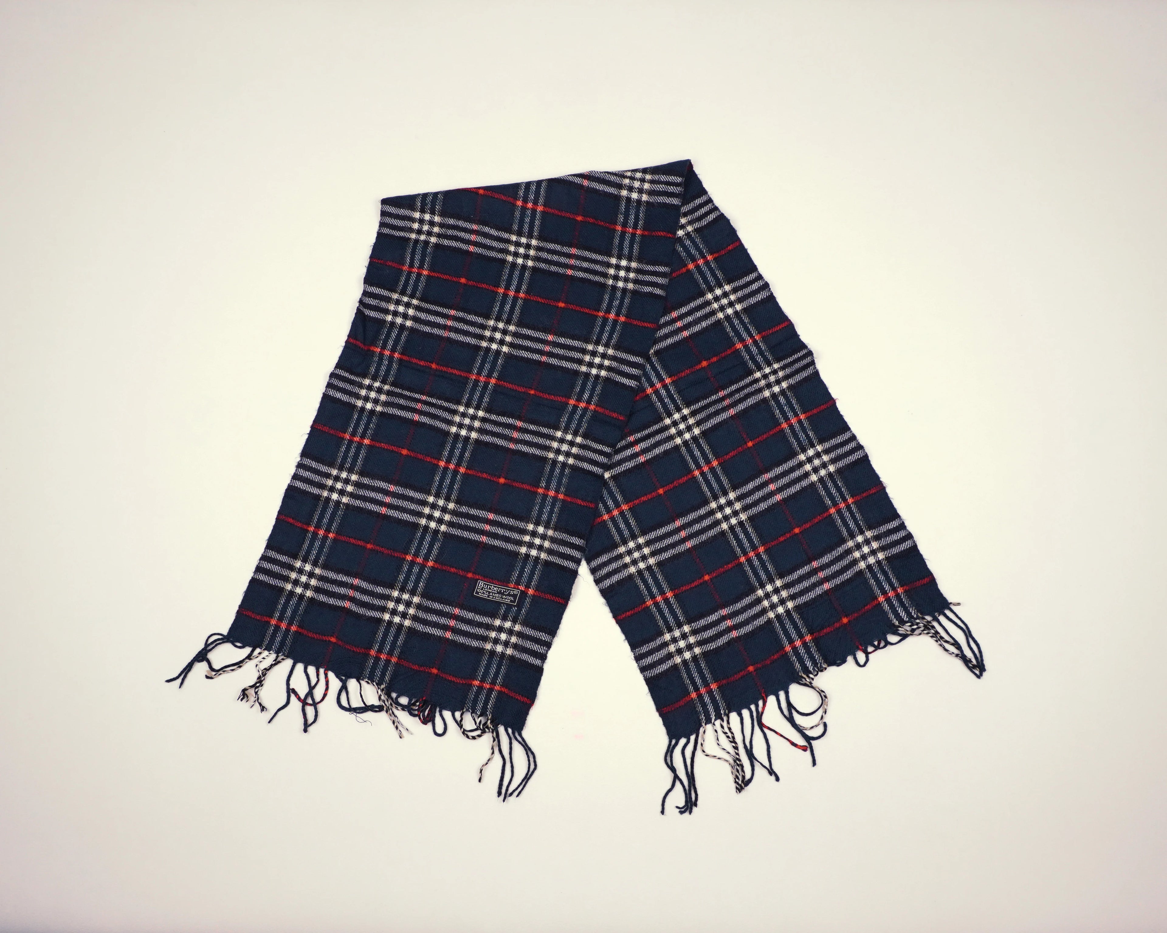 Burberry Navy Scarf Wool