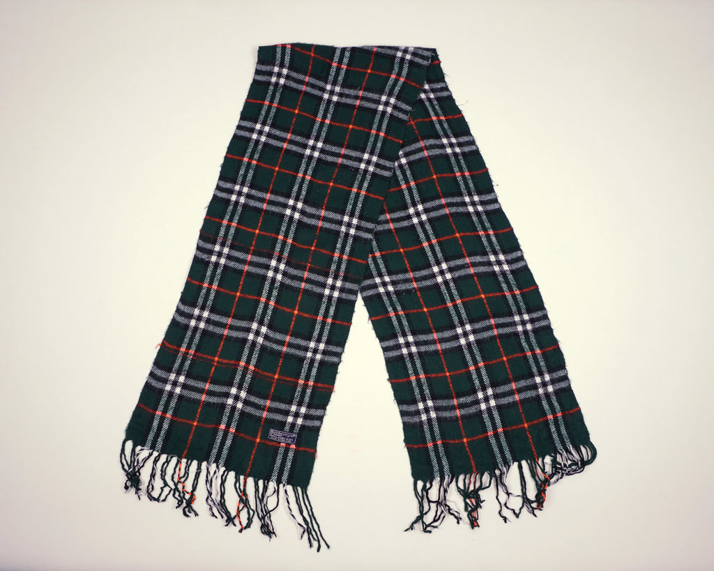 Burberry Green Scarf Wool
