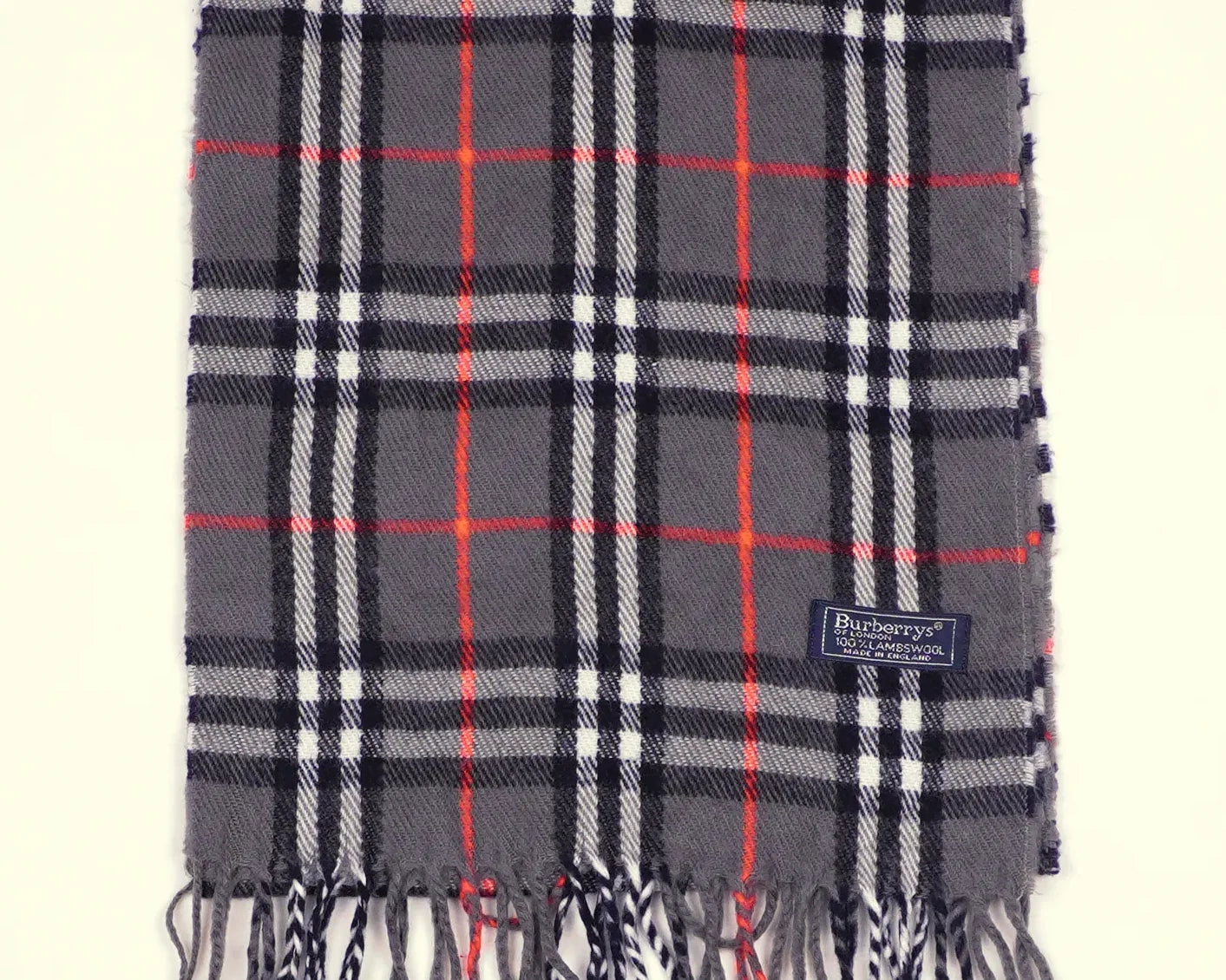 Burberry Grey Scarf Wool