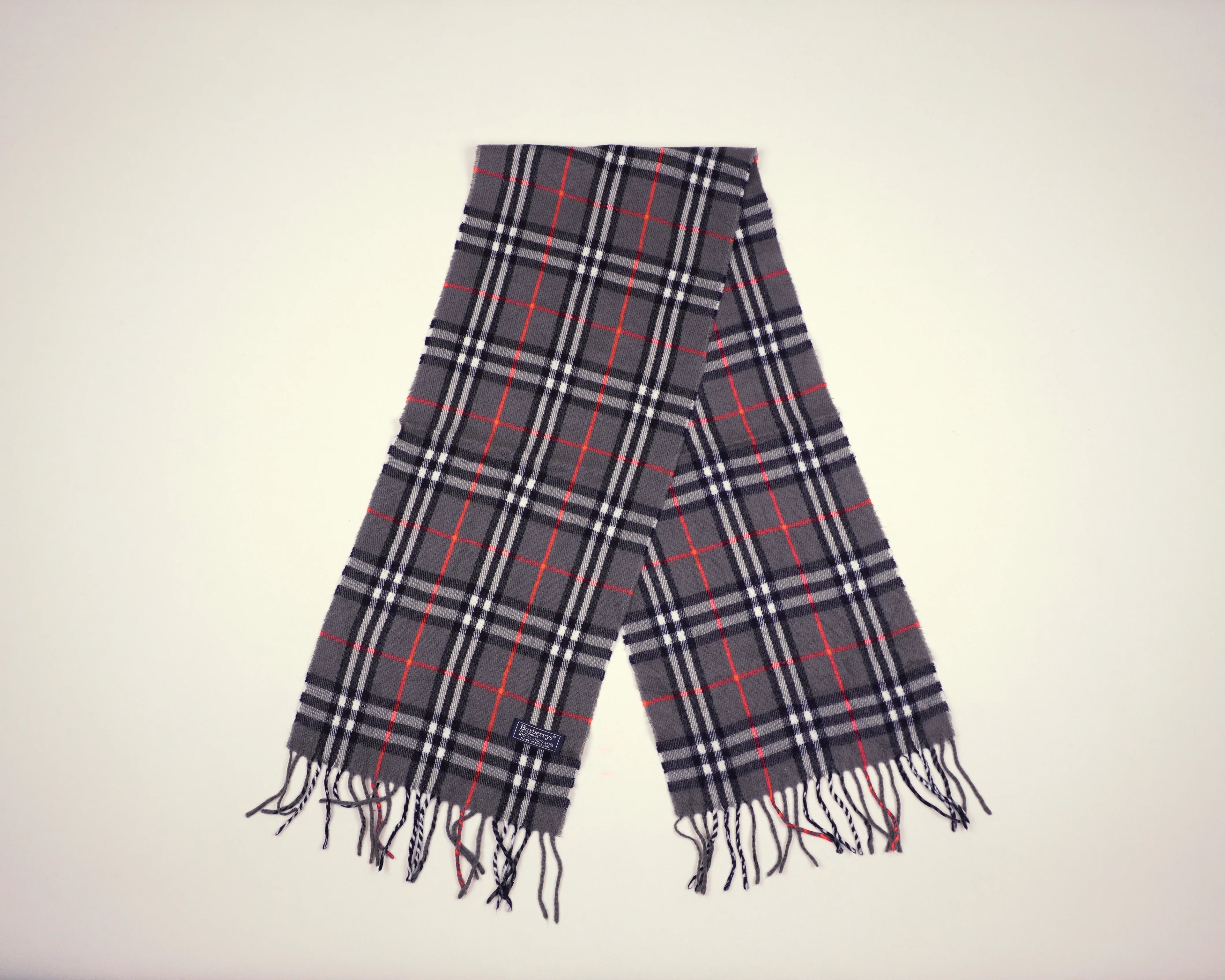 Burberry Grey Scarf Wool