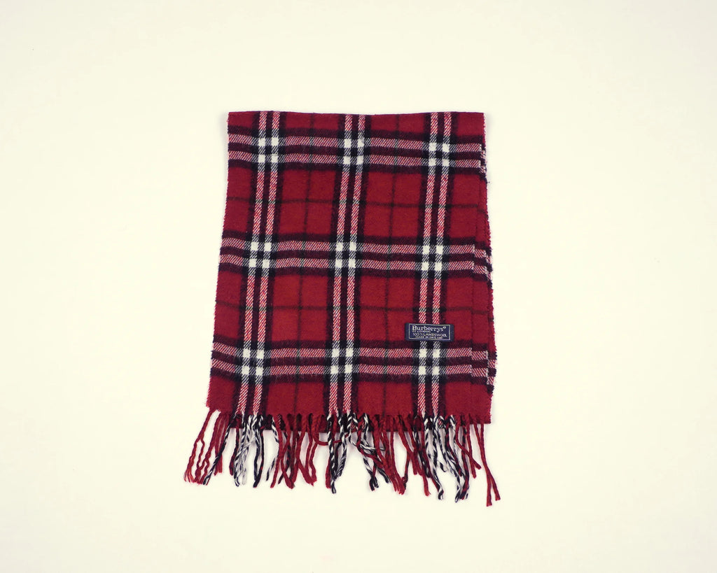 Burberry Red Scarf Wool