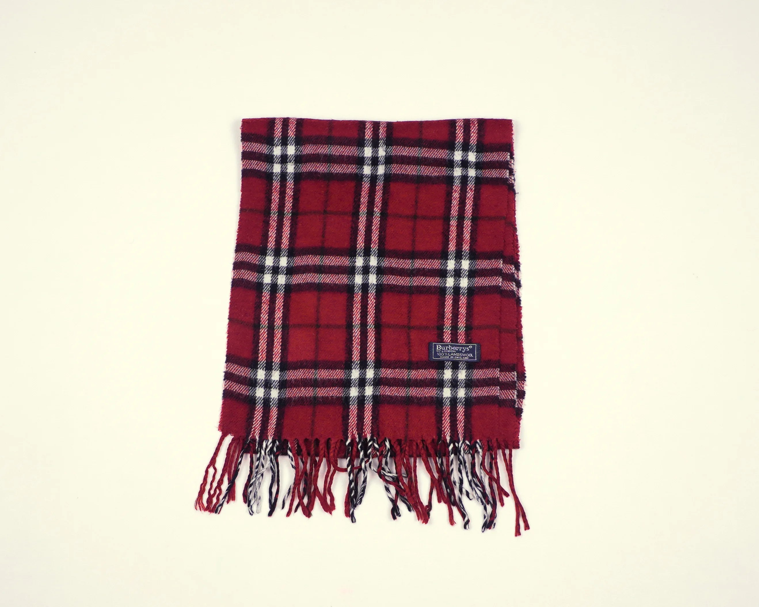 Burberry Red Scarf Wool