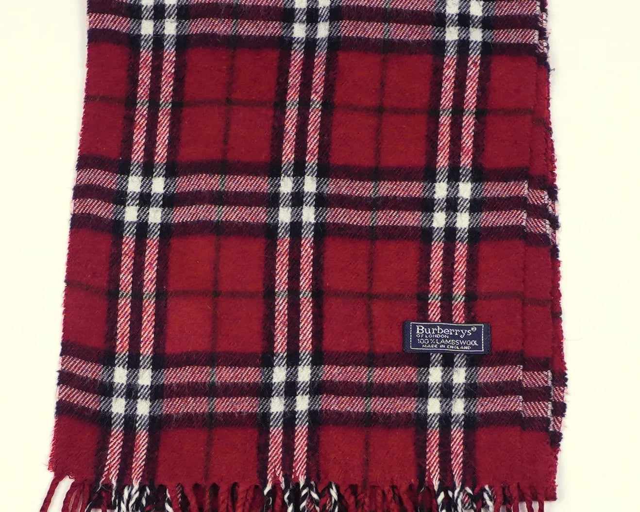 Burberry Red Scarf Wool