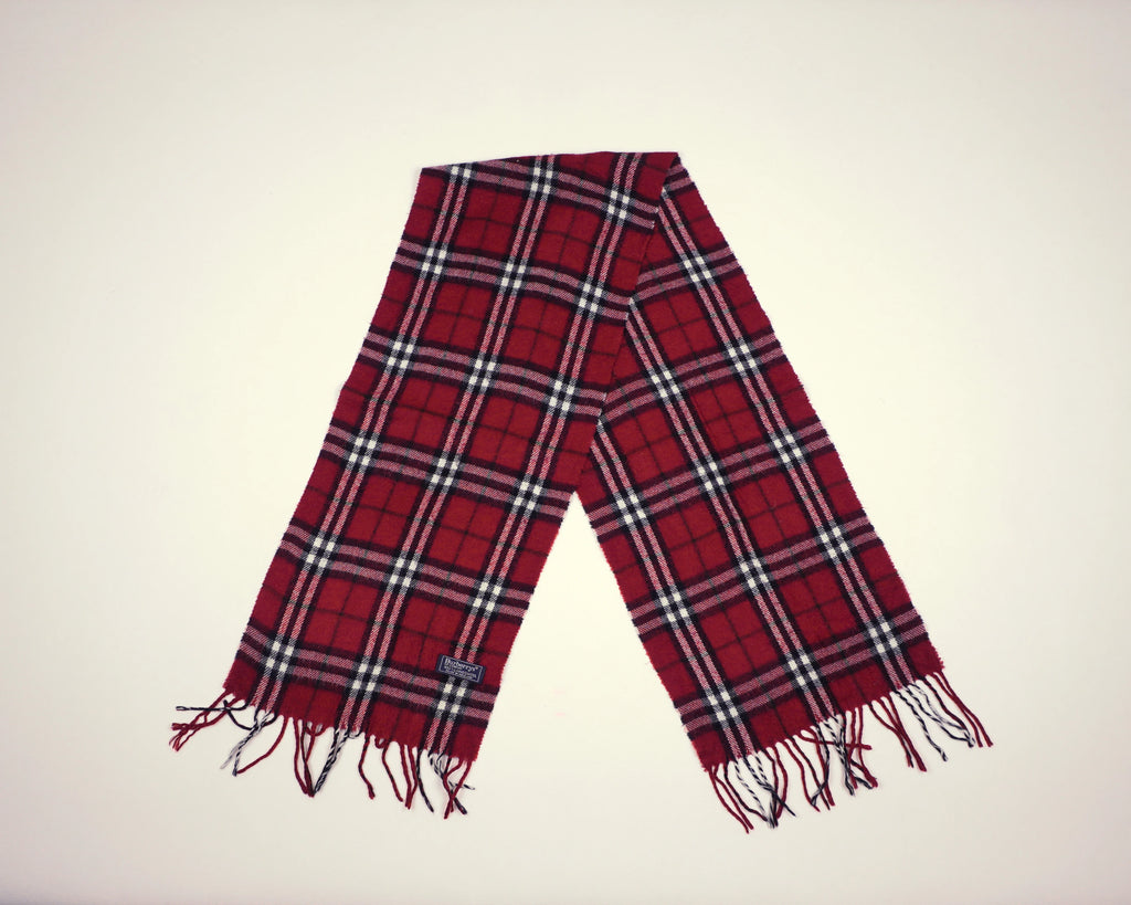 Burberry Red Scarf Wool
