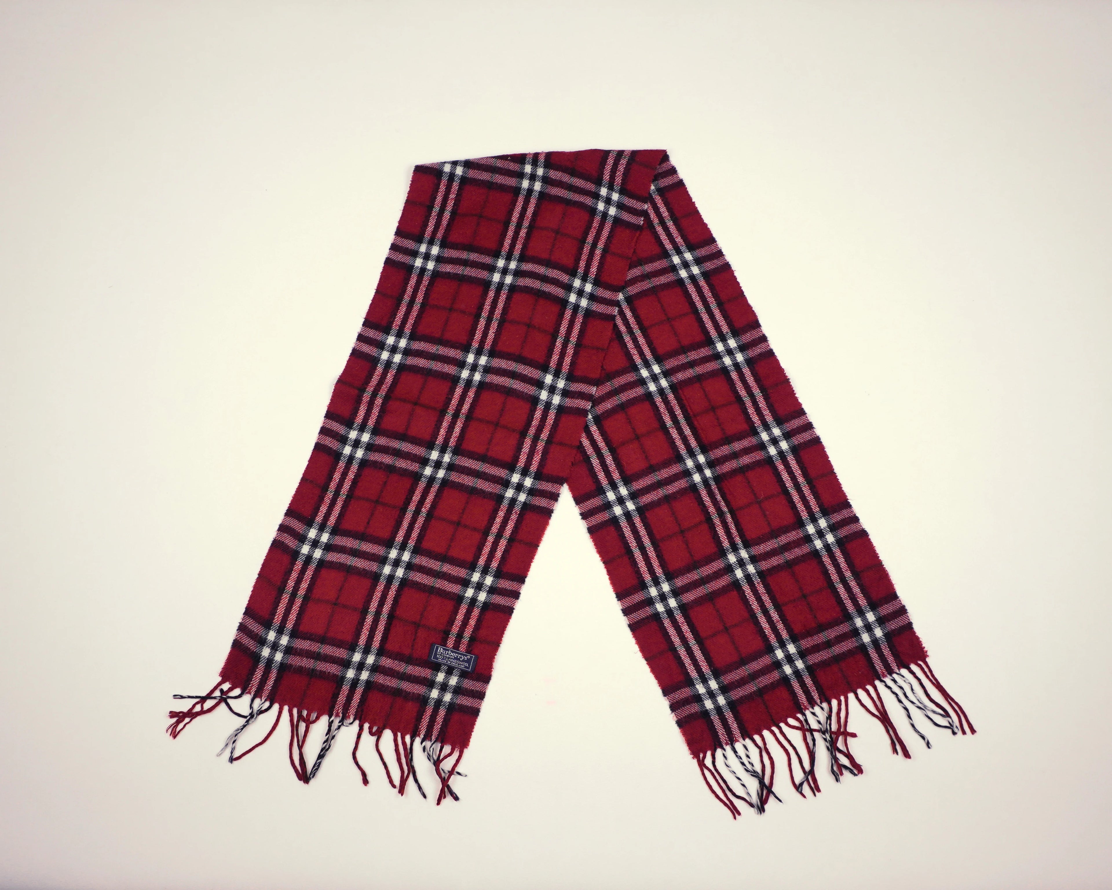 Burberry Red Scarf Wool