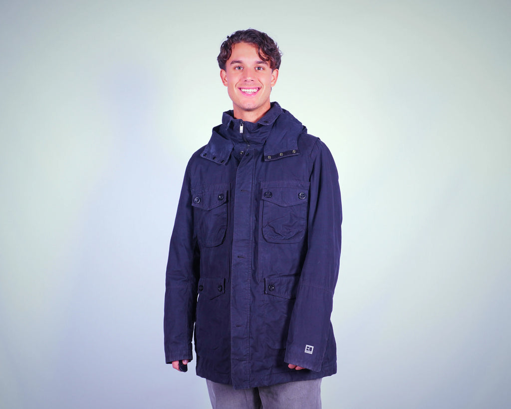 Hugo Boss Orange Navy Parka Jacket L