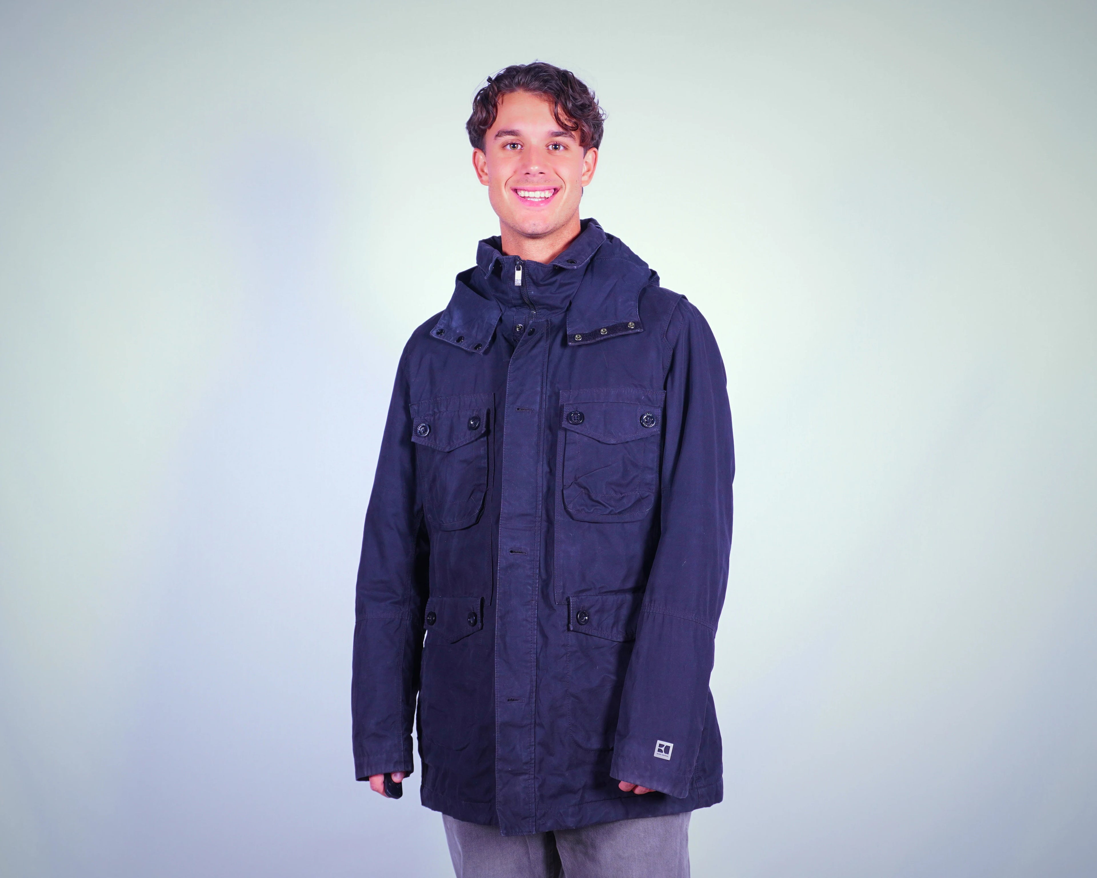 Hugo Boss Orange Navy Parka Jacket L