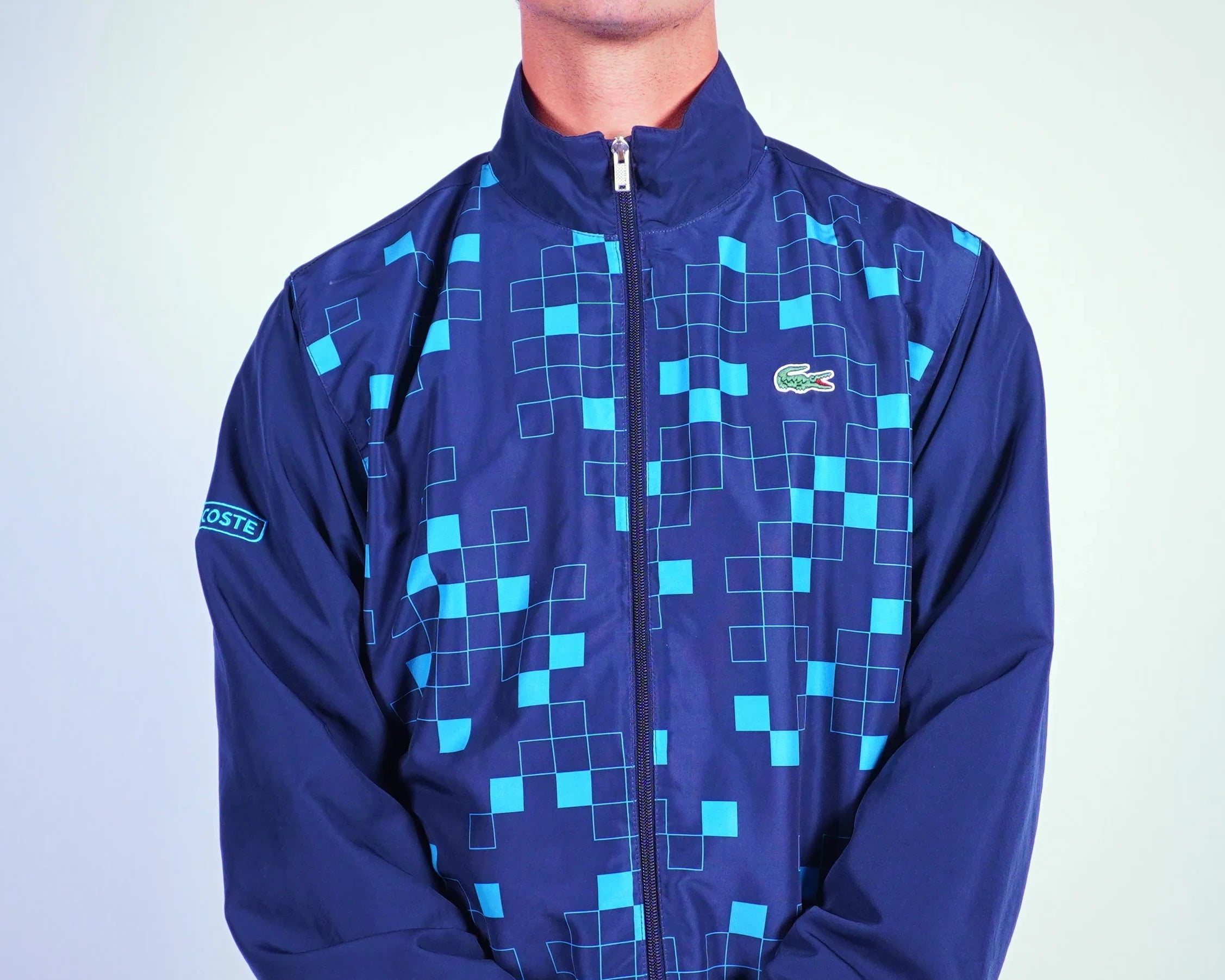 Lacoste Blue Windbreaker Jacket M