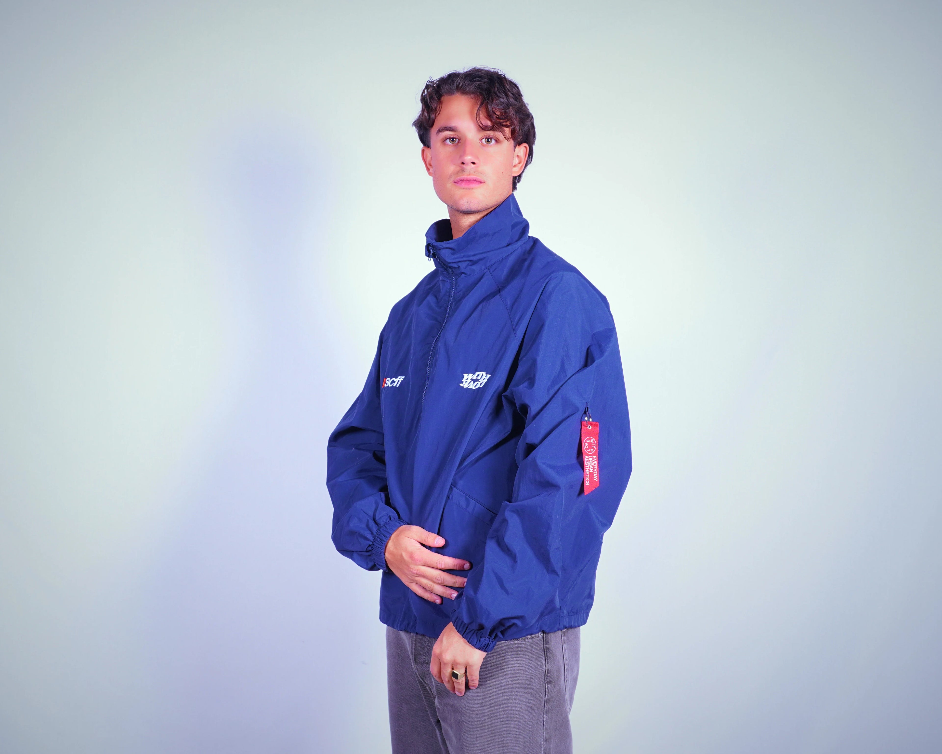 Scuffers Blue Windbreaker Jacket L