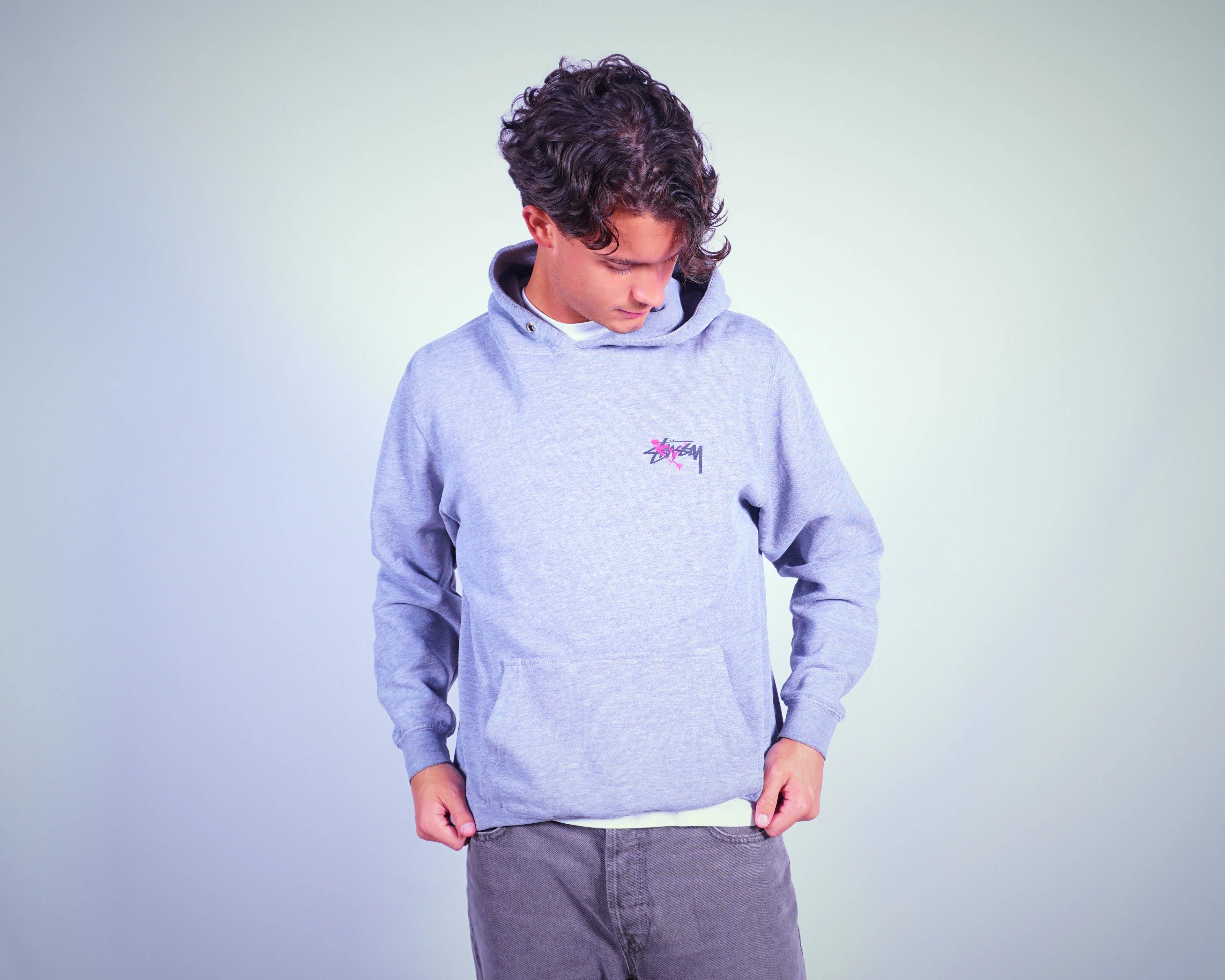 Stüssy Grey Hoodie M