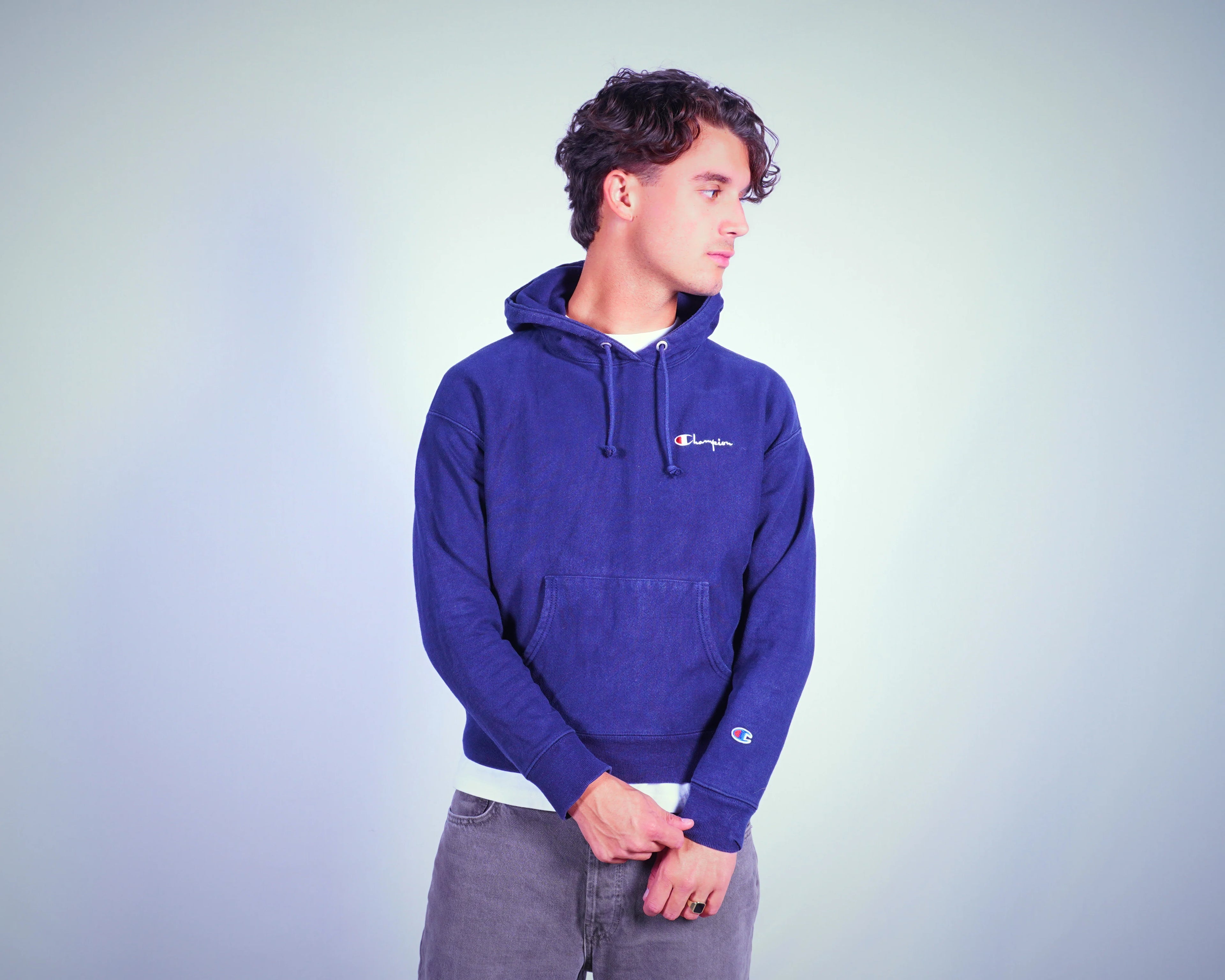 Champion Navy Hoodie S