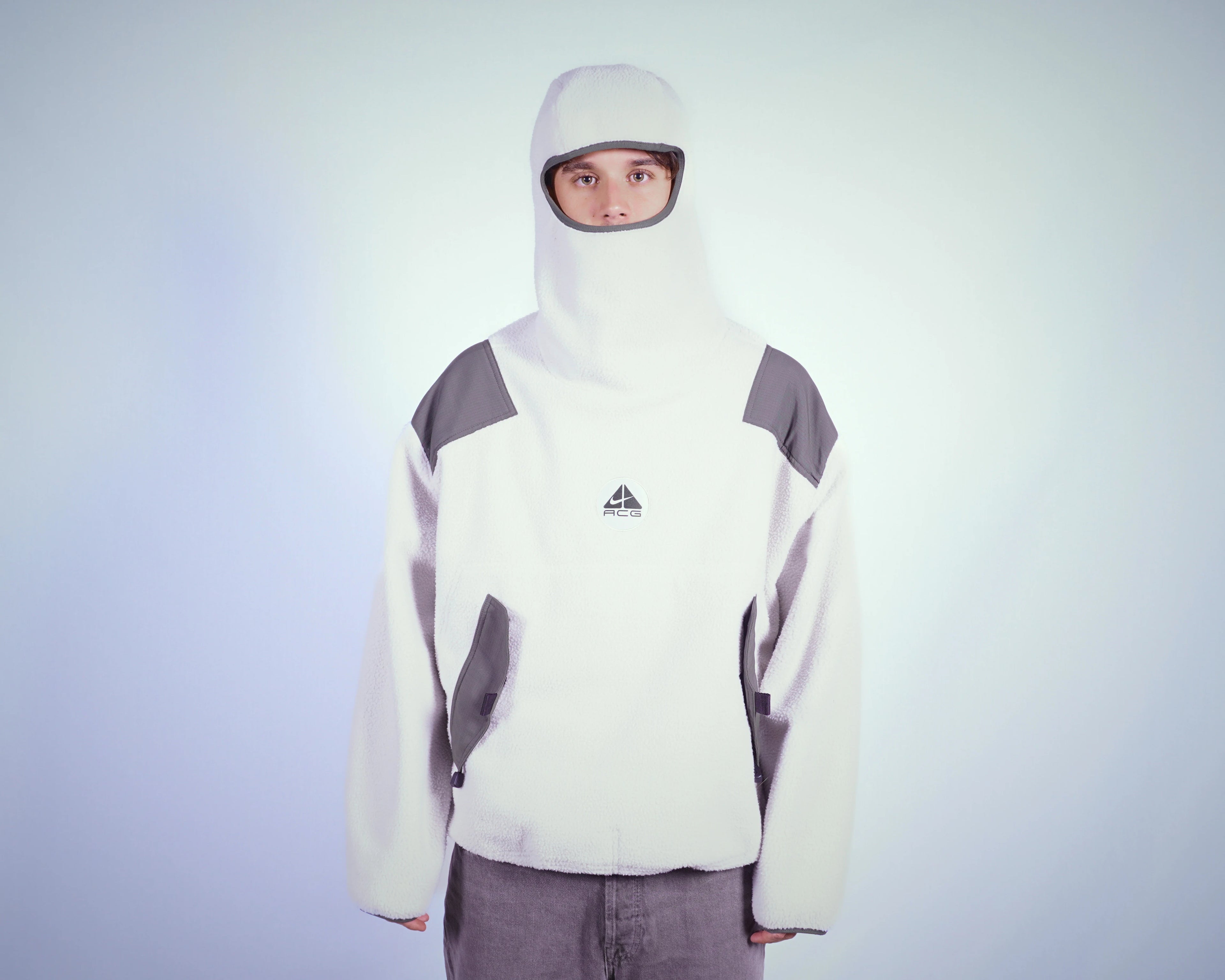 Nike ACG White Balaclava Hoodie L