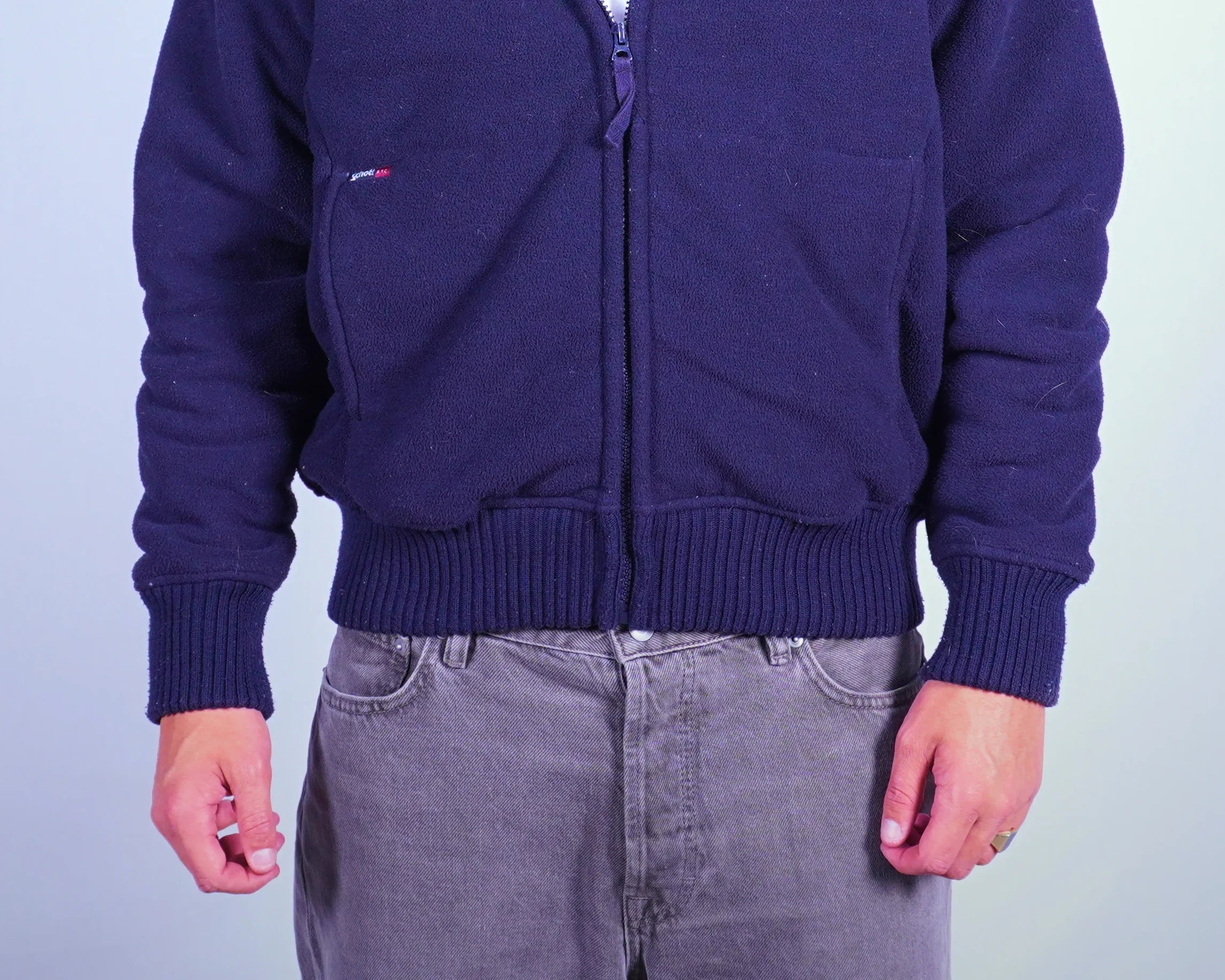 Schott Navy Hooded Vest S