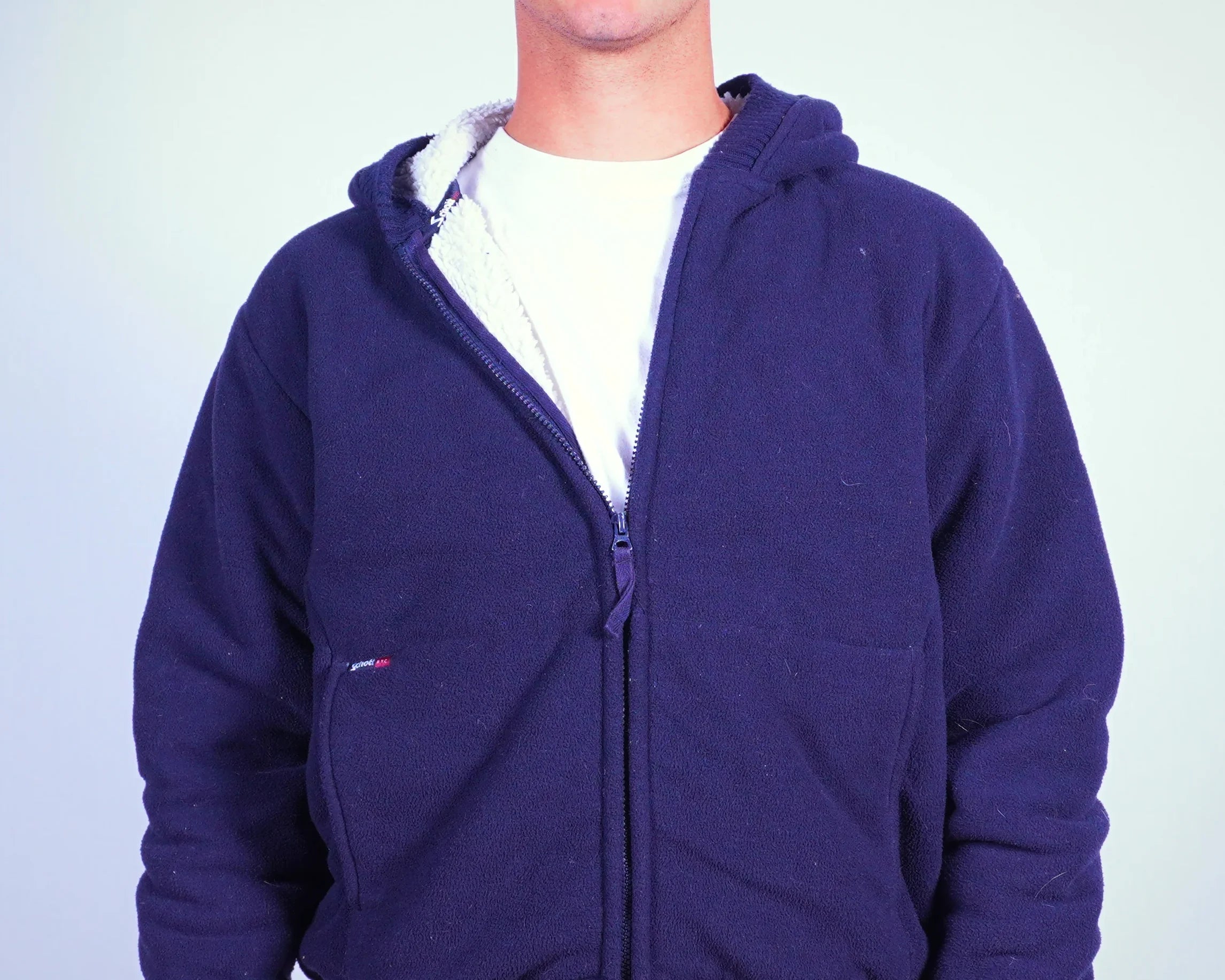 Schott Navy Hooded Vest S