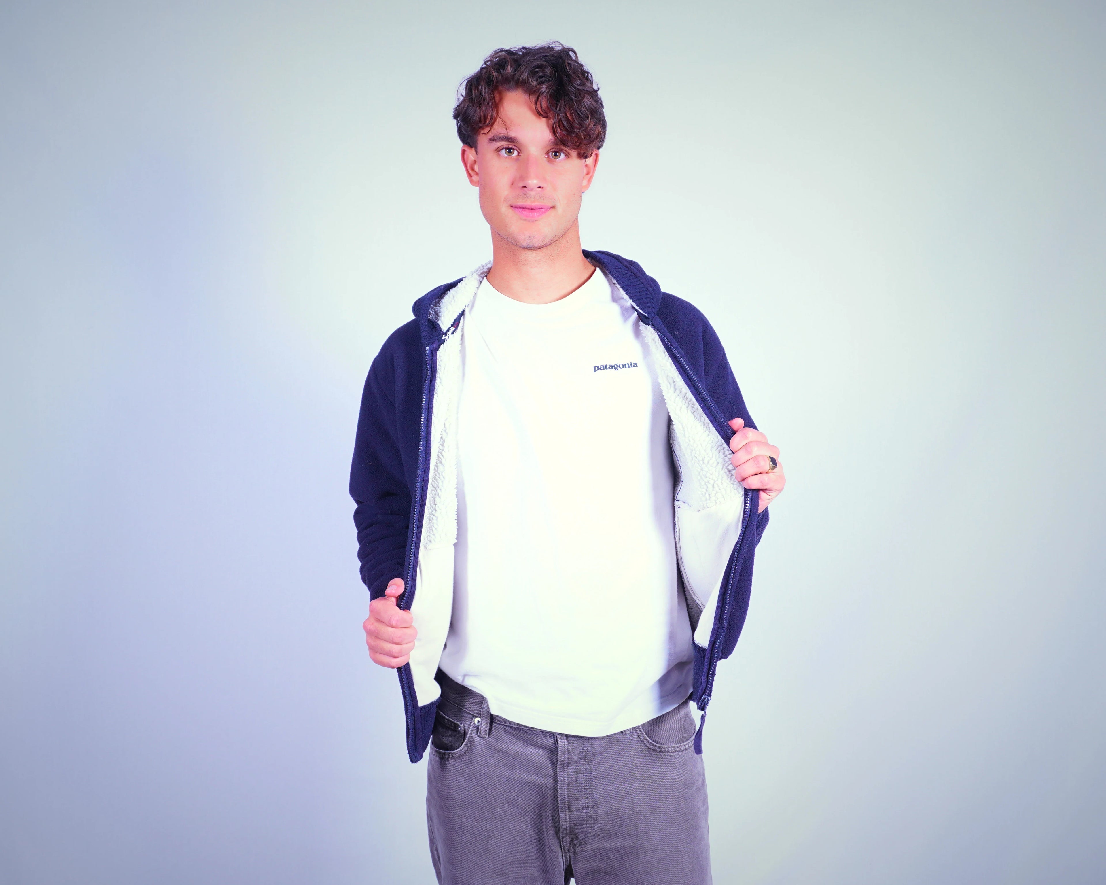 Schott Navy Hooded Vest S