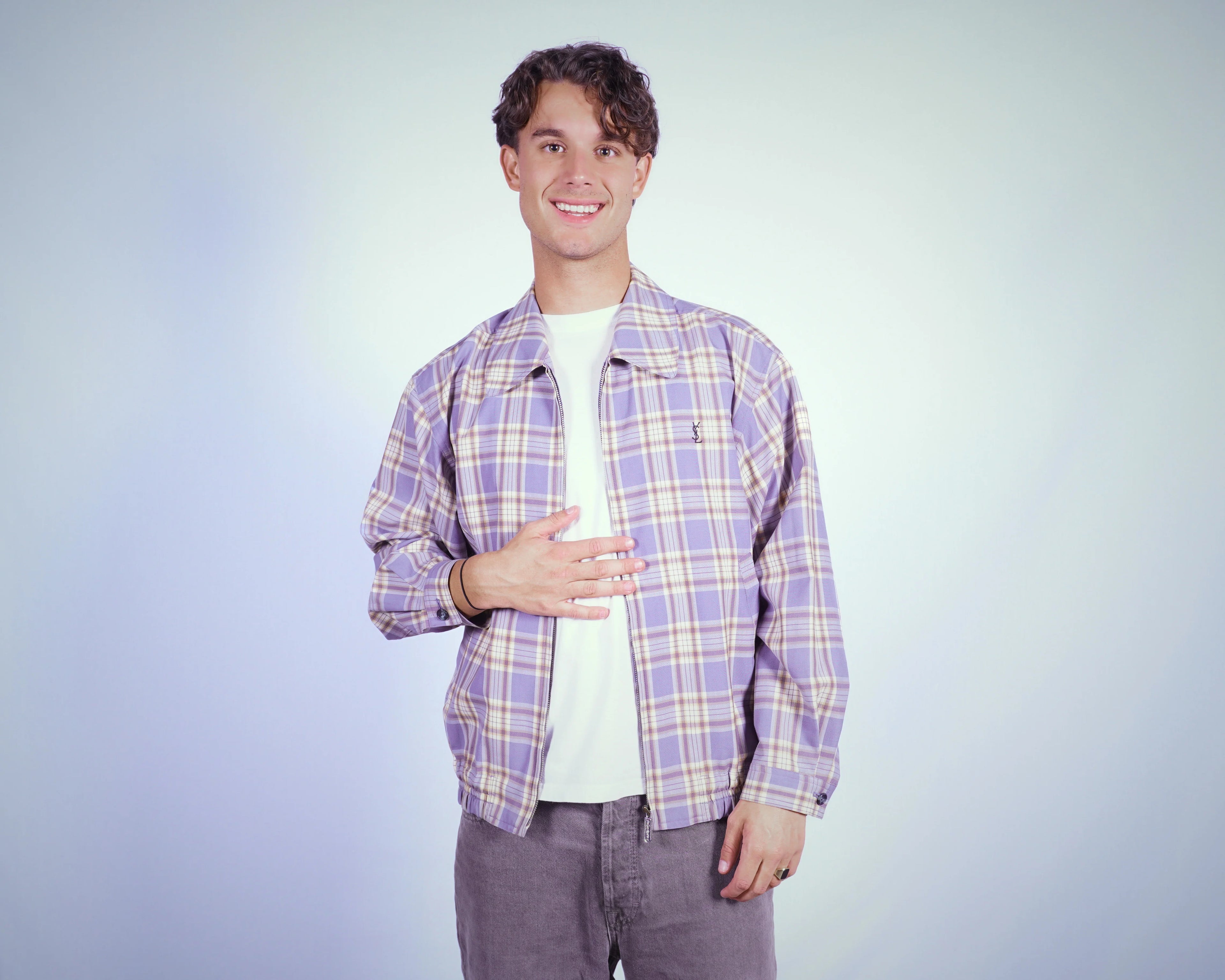 Yves Sain Laurent Purple Jacket m