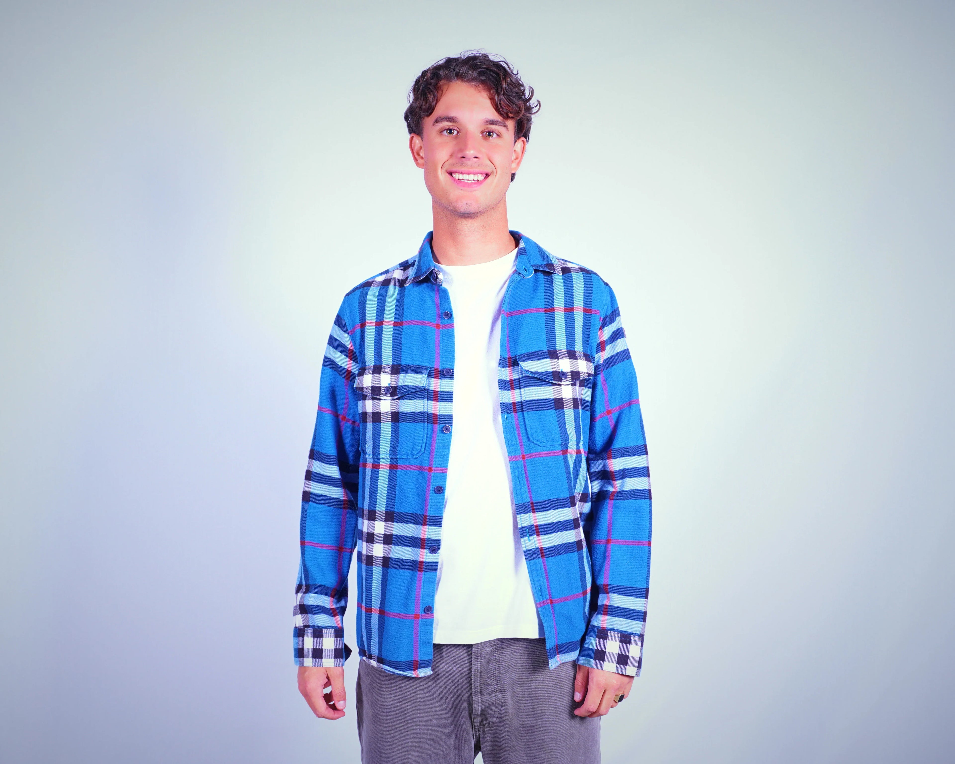 Burberry Blue Button-up Shirt M