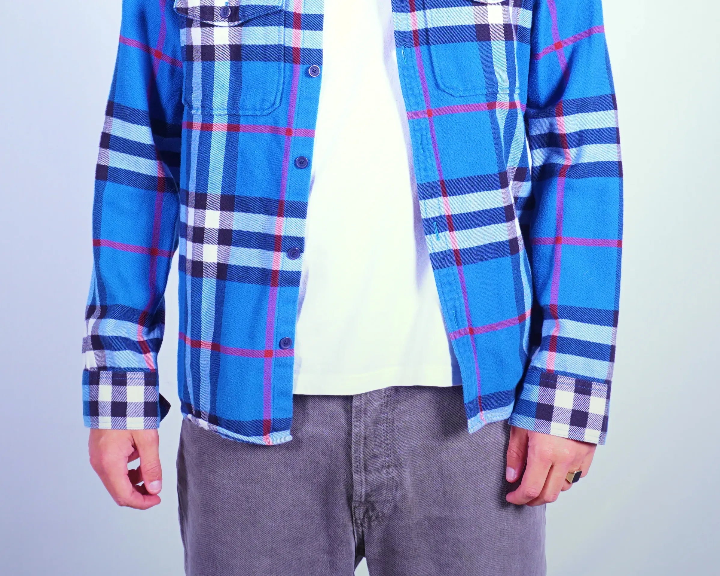 Burberry Blue Button-up Shirt M