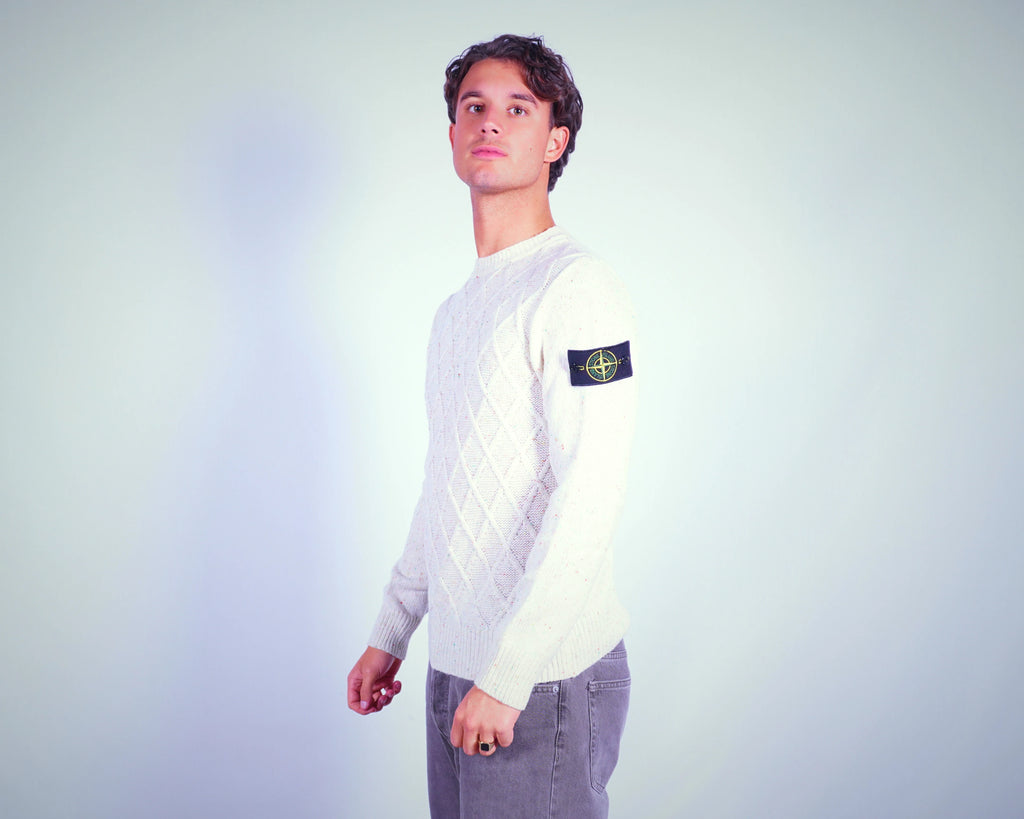 Stone Island White Sweater M