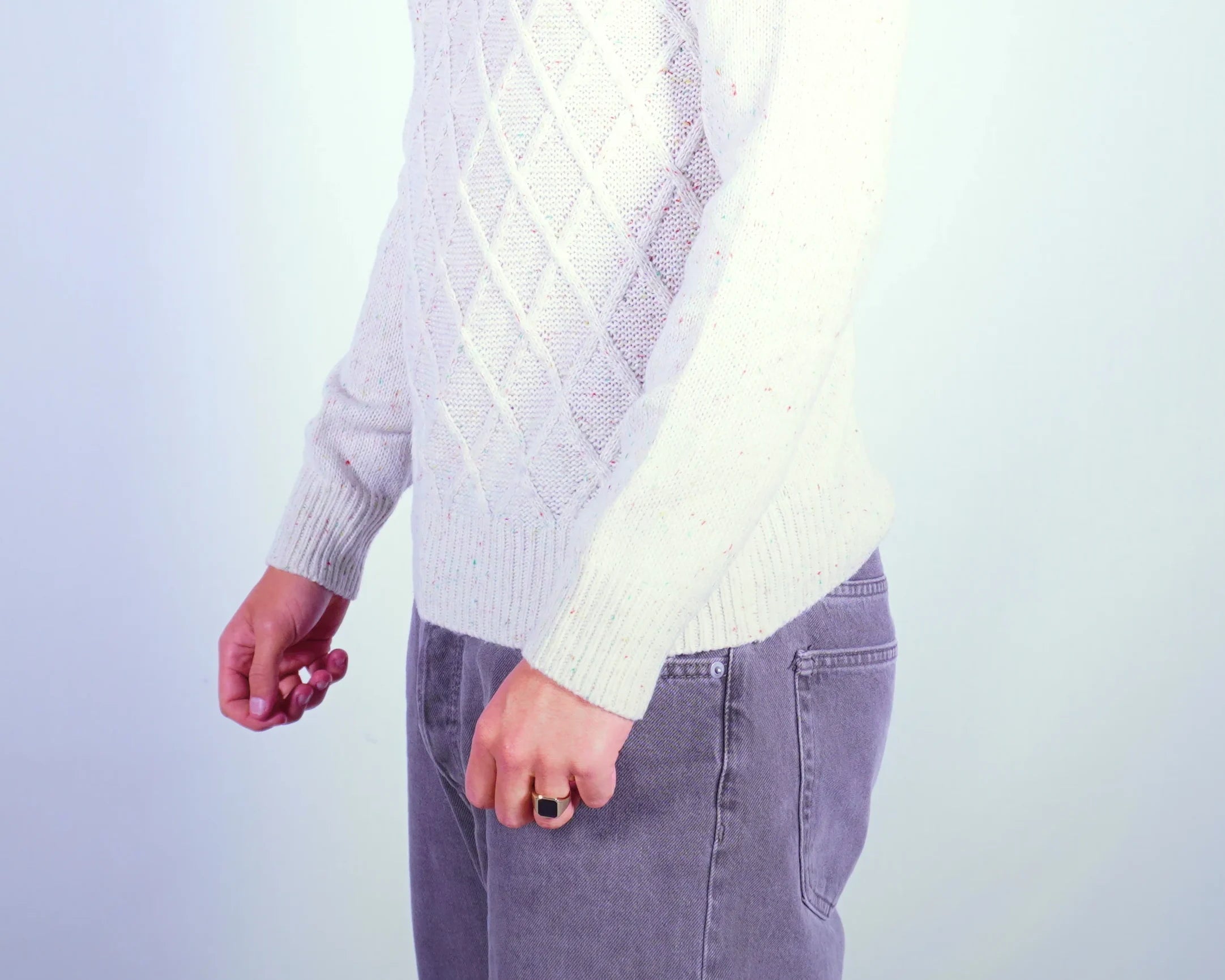 Stone Island White Sweater M