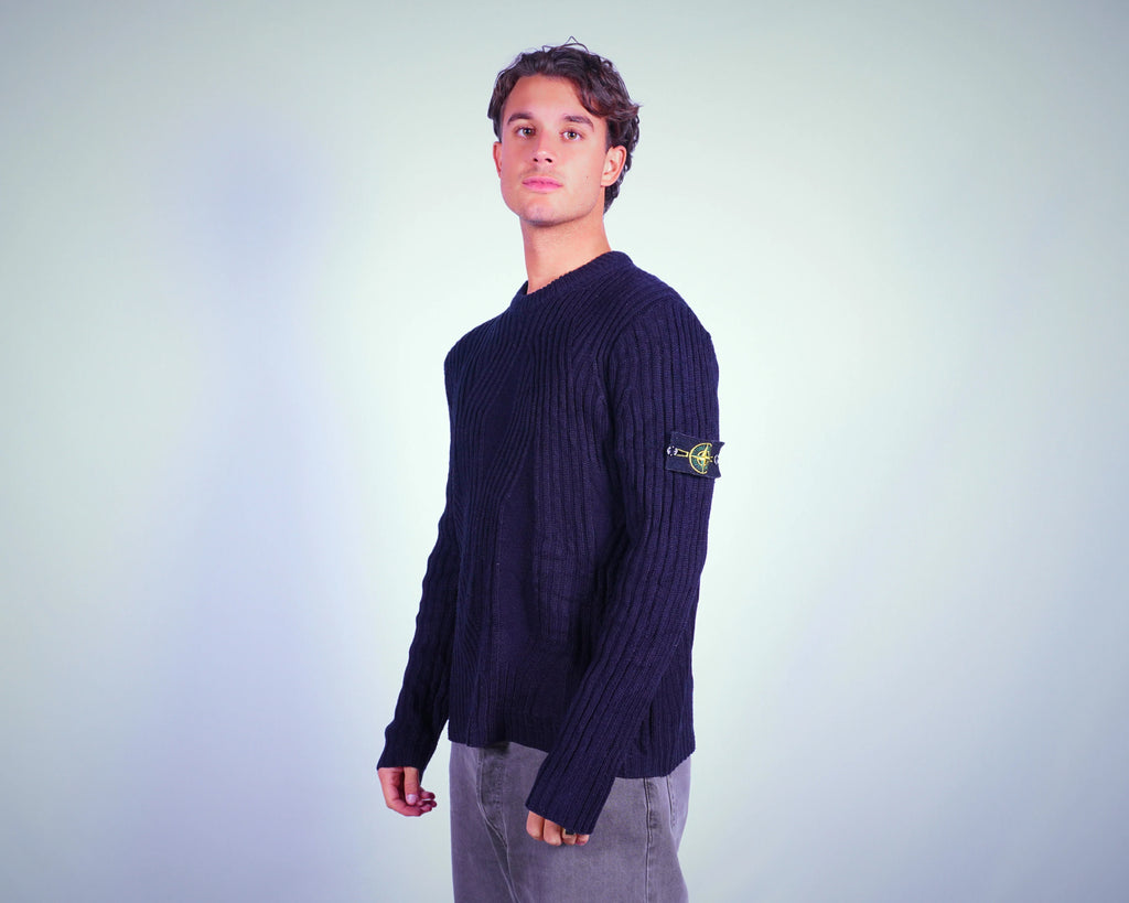 Stone Island Black Pullover Sweater L