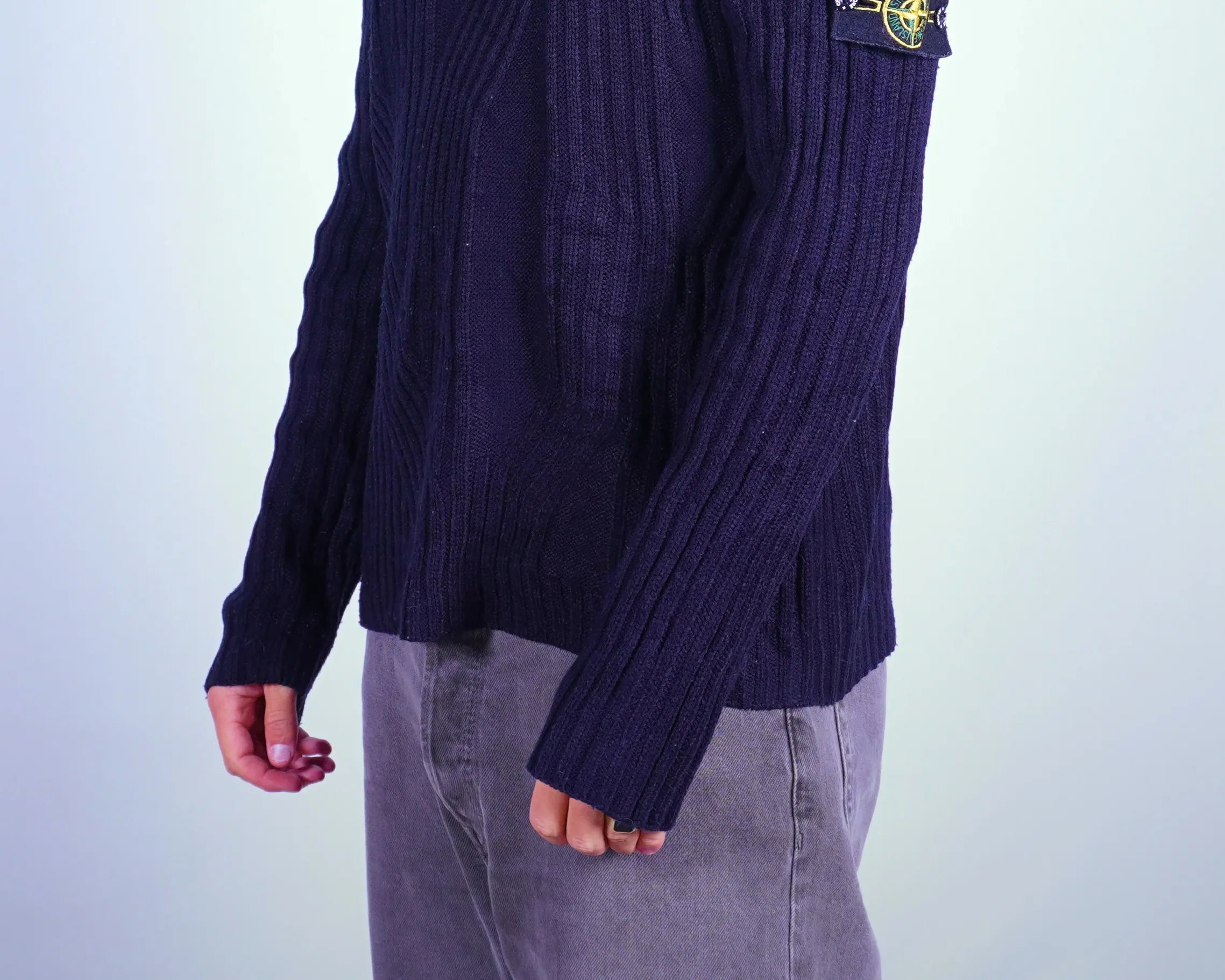 Stone Island Black Pullover Sweater L