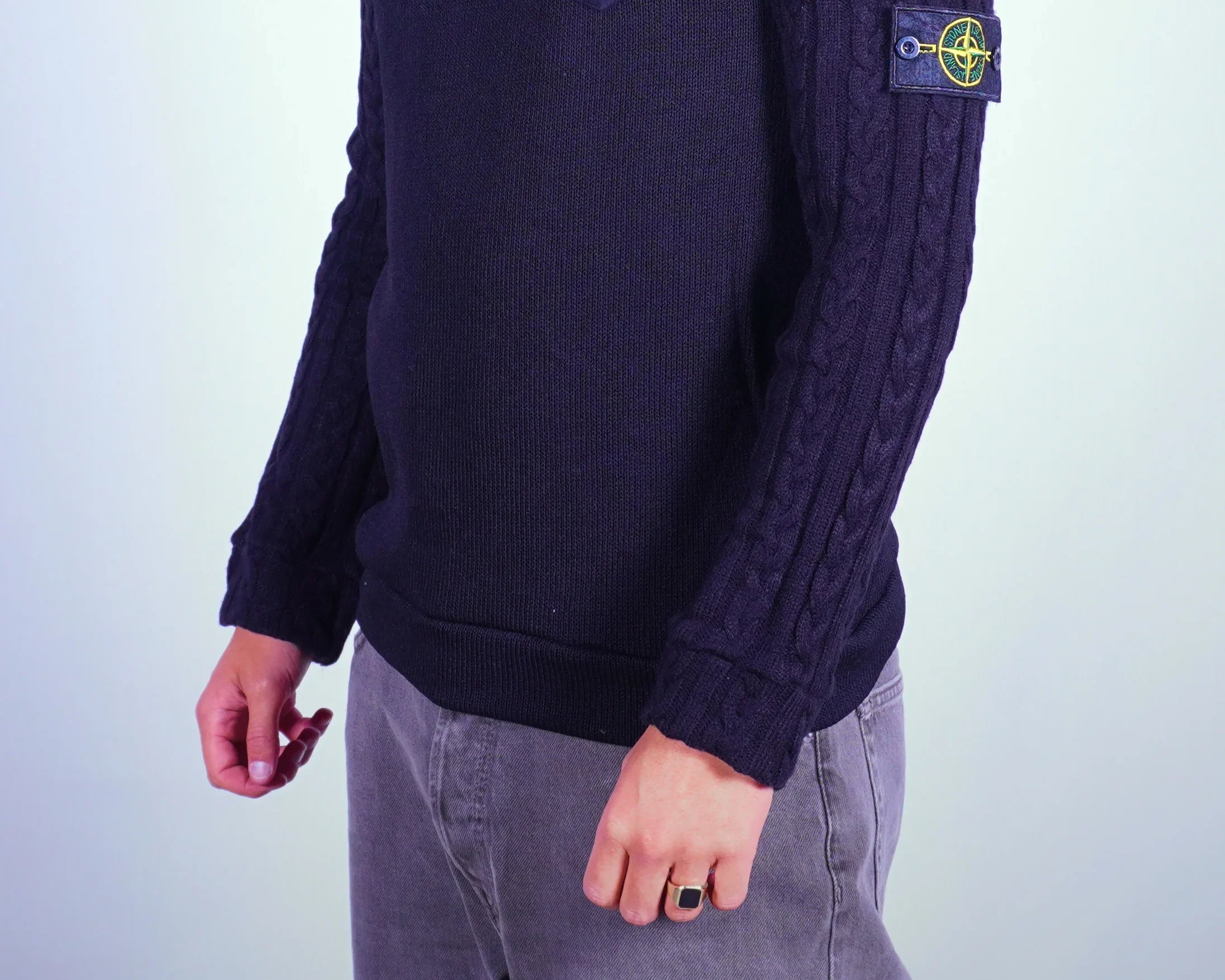 Stone Island Black Sweater S