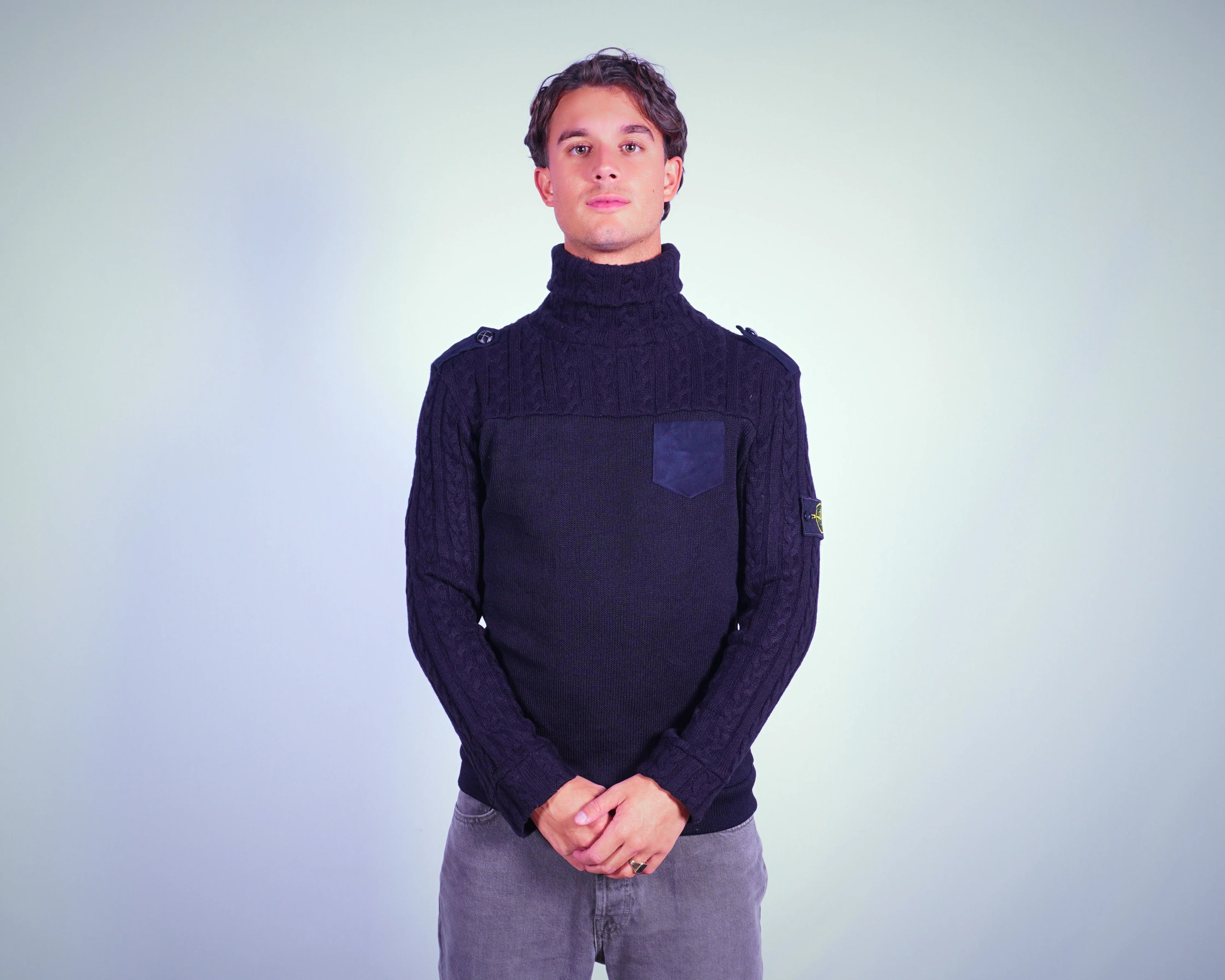 Stone Island Black Sweater S